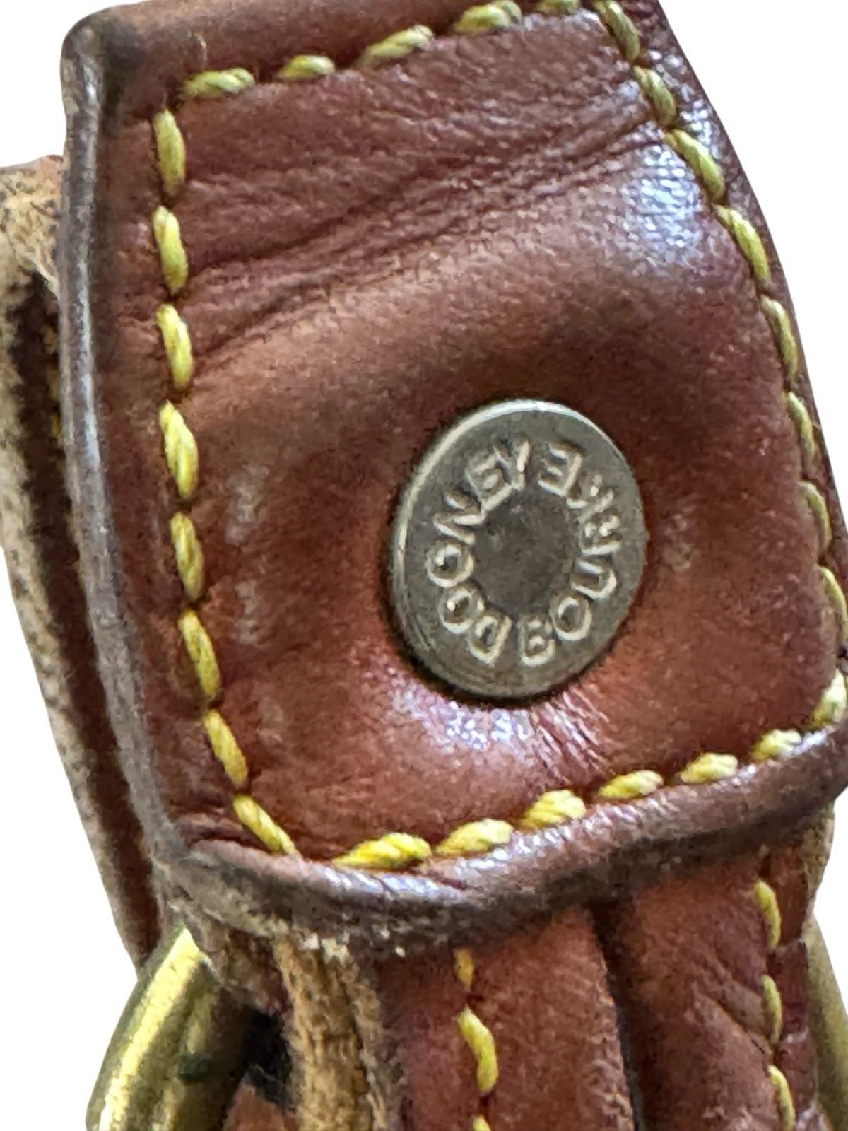 True Vintage Dooney And Bourke Brown Leather Satchel Handbag Pocketbook Bag