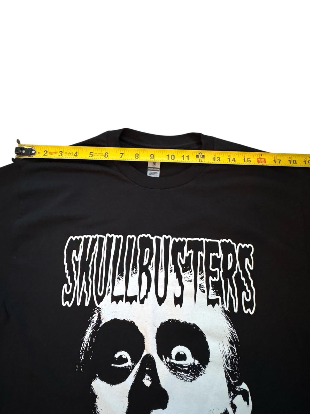 Vintage 1990s Skullbusters Skull Skeleton Punk Rock Band Tshirt Size Medium