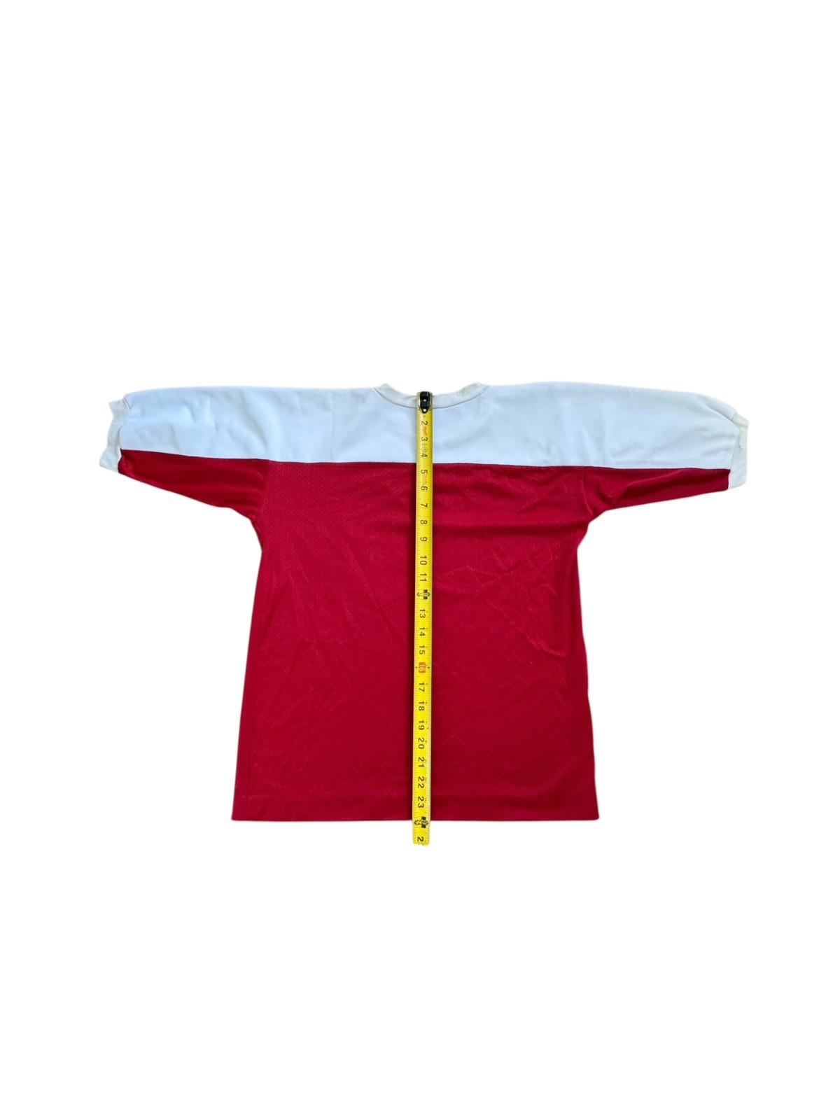 Vtg 60s Artex Engineers Cotton Polyester USA Made Red White Jersey Size M