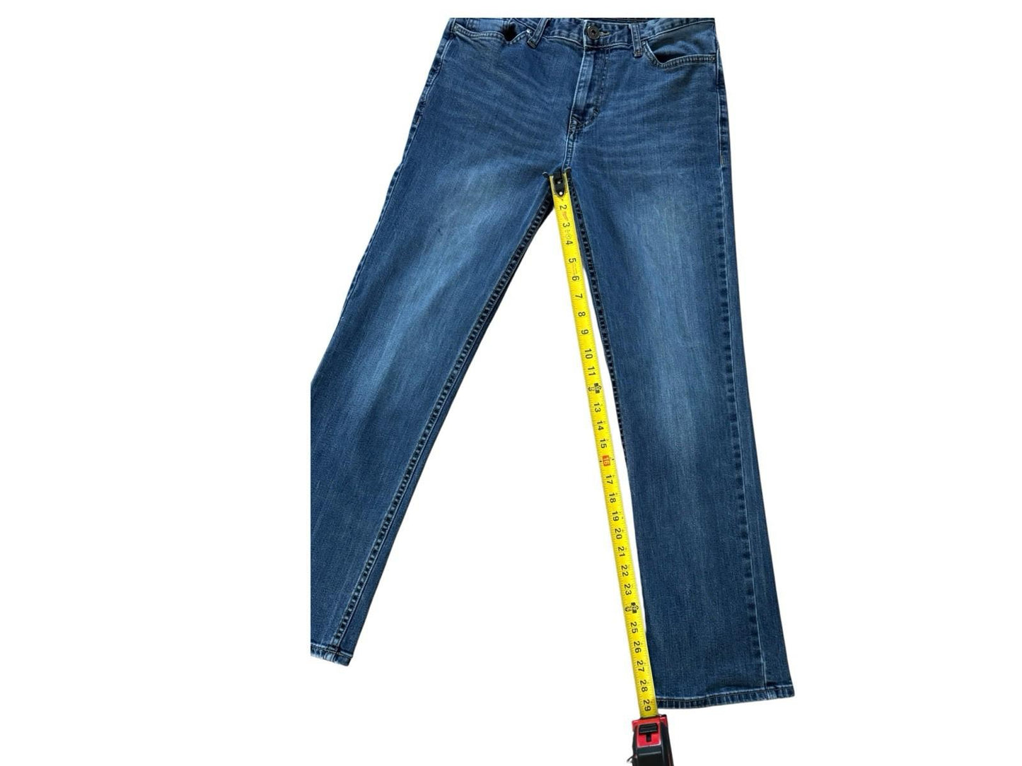 Calvin Klein Size 30X30 Mens Straight Cut Cotton Blue Denim Logo Jeans