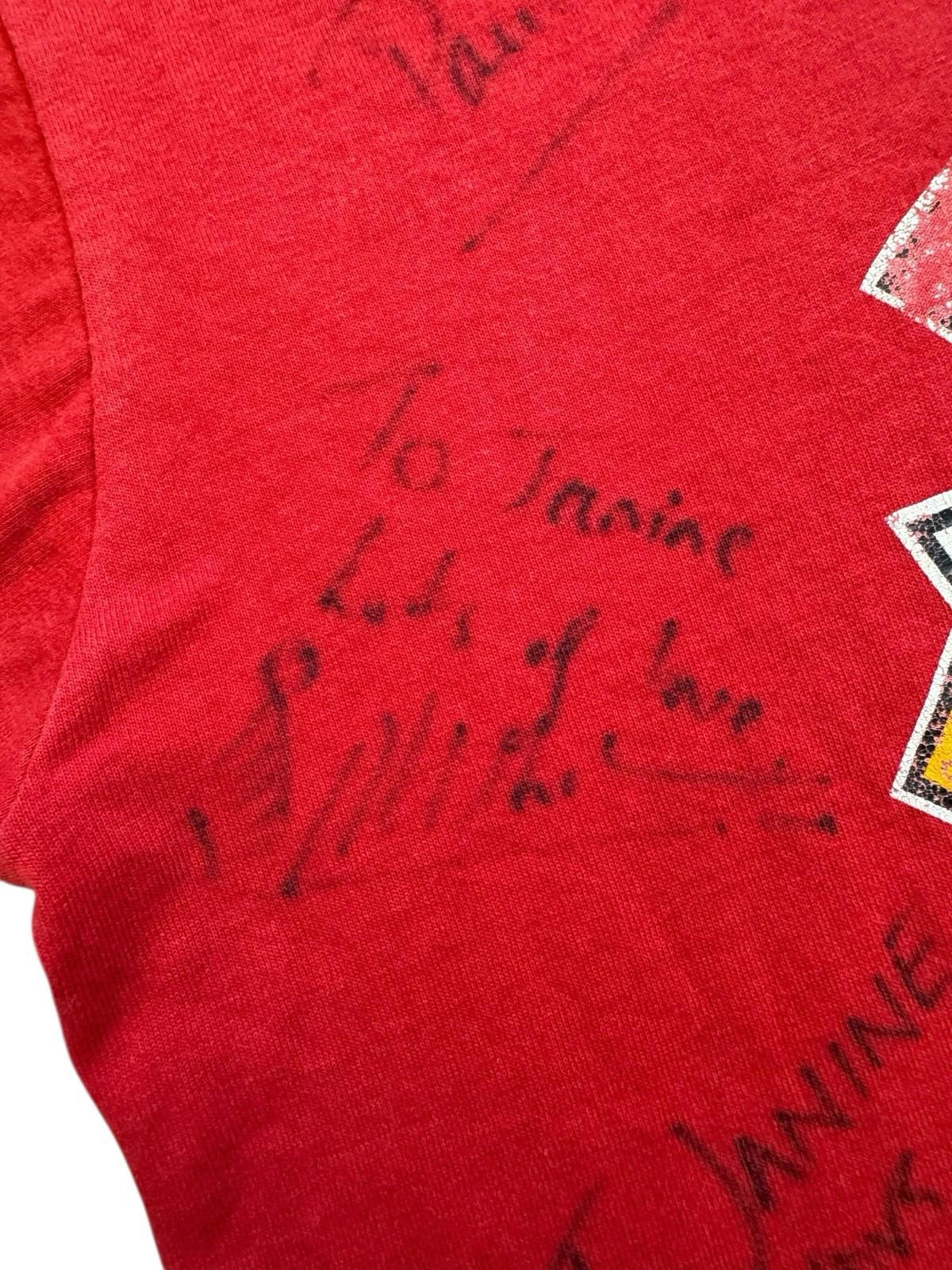Signed Vintage 1989 BBC Doctor Who Tee T-Shirt Red Mens Large Cancel Year