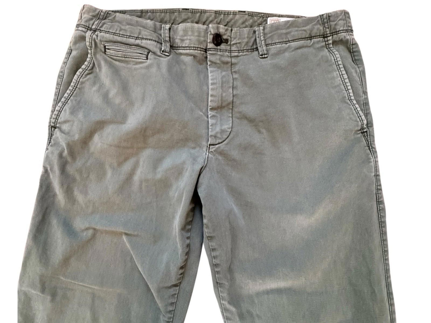 Vintage GAP KHAKIS Slim Y2K Army Green Chino Pants Mens 34 x 30