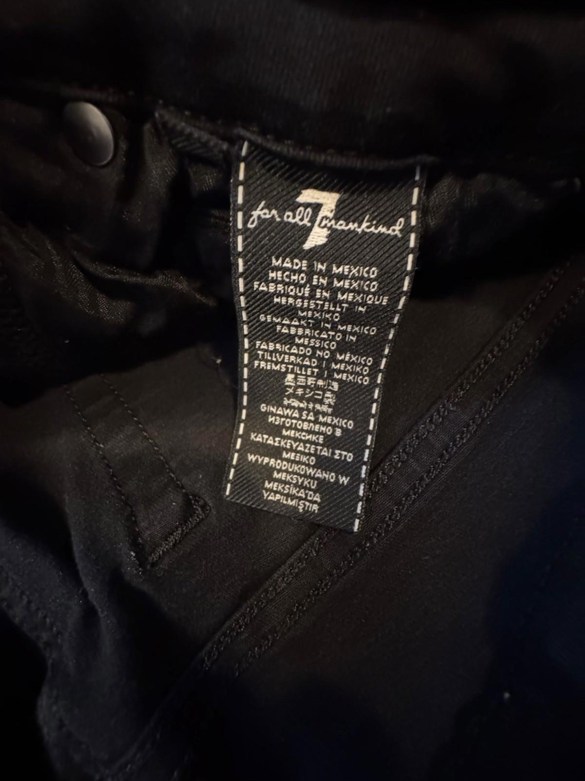 7 For All Mankind Jeans Womens Black Kimmie Bootcut Stretch Size 28 Excellent