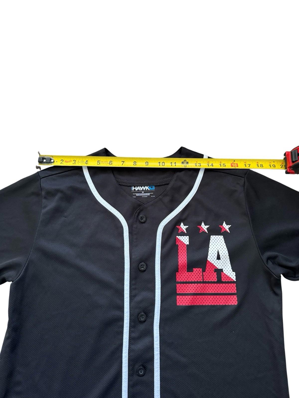 Tony Hawk LA Los Angeles Black Jersey Skating Skateboarder Skateboard Shirt