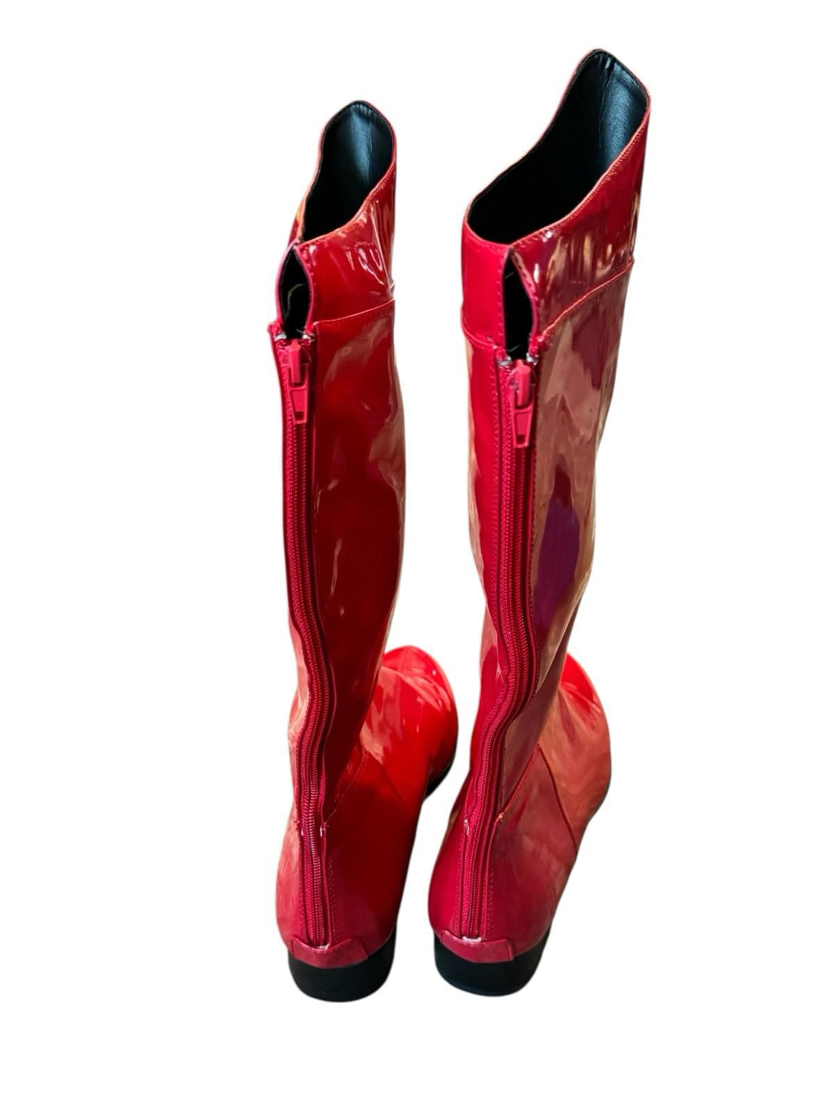 Funtasma Drag Knee High Zipper Superhero Boots Hero Halloween Mens Small 8/9