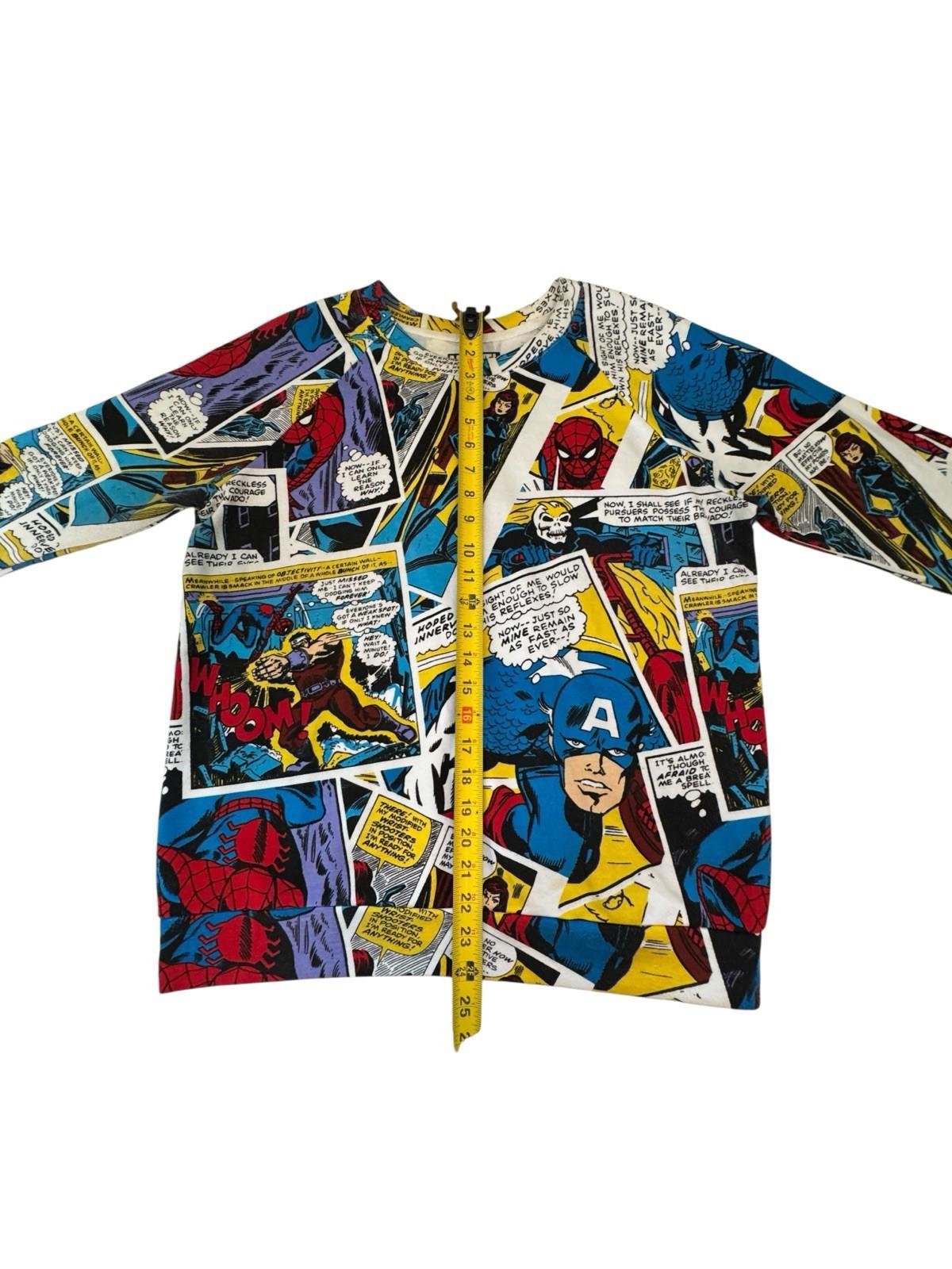 Marvel Comic Strip Long Sleeve Shirt Comic Book Size Medium