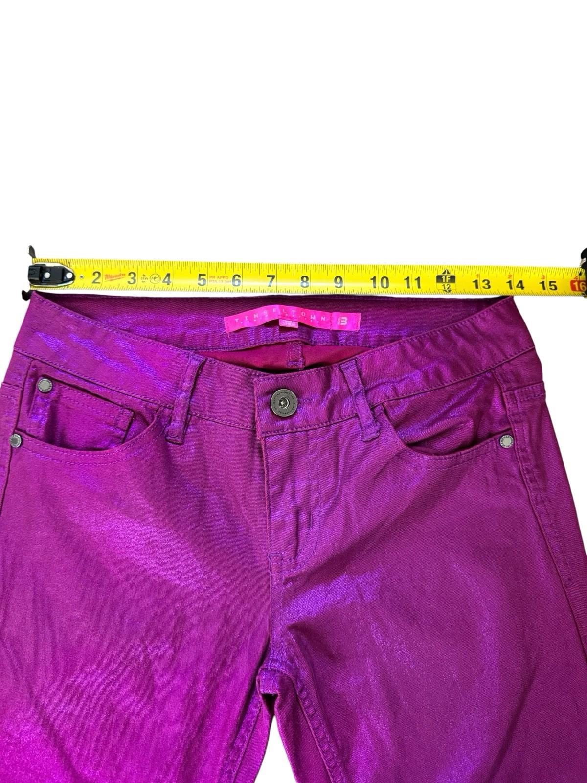 Tinseltown Denim Couture Women's Fuchsia Dark Pink Jeans Pants Size 3 Halloween
