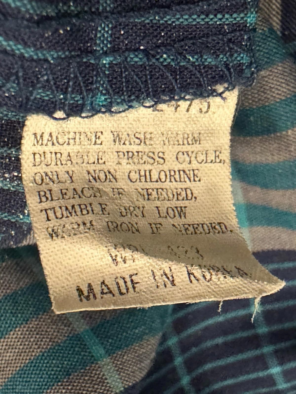 Vintage 1990’s Levi’s Blue Stripped Cotton Button Up Shirt Size Medium