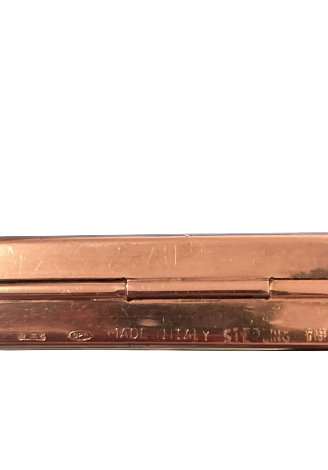 Deco Tiffany Italy Sterling Silver Cigarette Business Card Carrying Case 178g