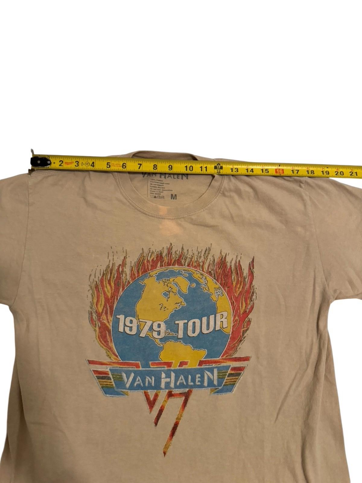 Van Halen Mens Vintage 1979 Tour Original Shirt Graphic Tee