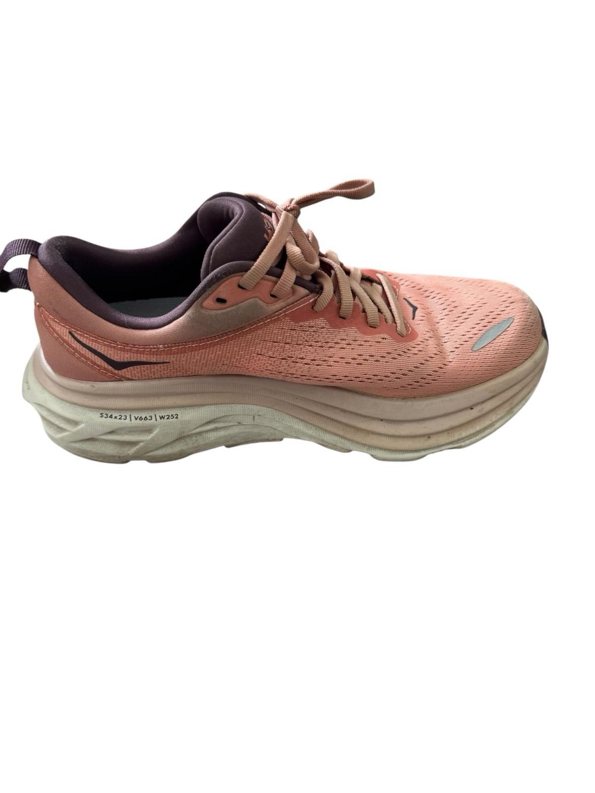 HOKA ONE ONE Bondi 8 Women's Sneakers Pink Size 7.5 B Width