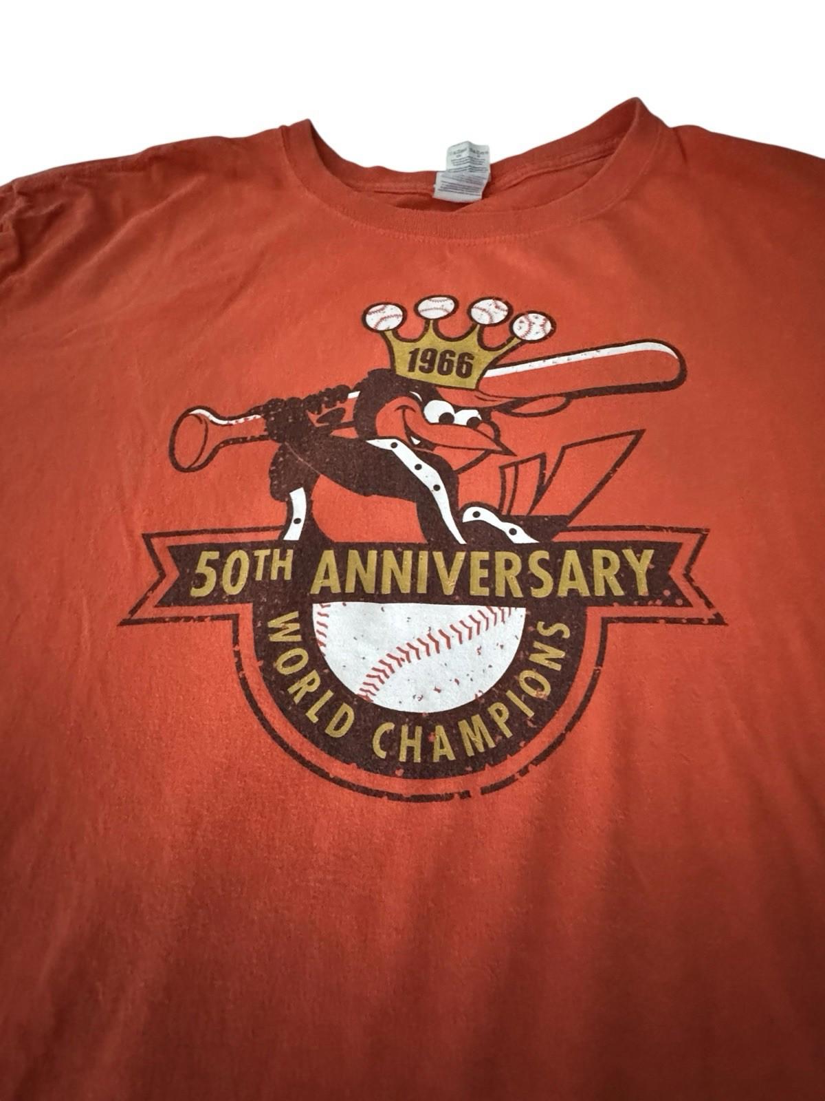 Baltimore Orioles 2016 50th Anniversary 1966 World Series T Shirt Size XL