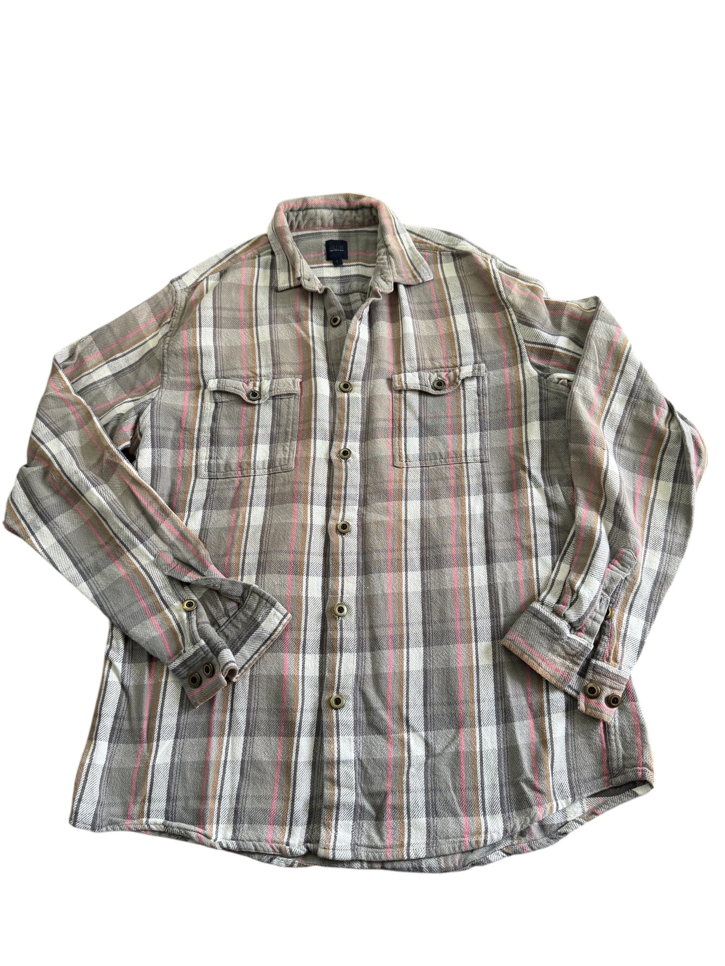 Blue Saks 5th Avenue Flannel Shirt For Men Large Size