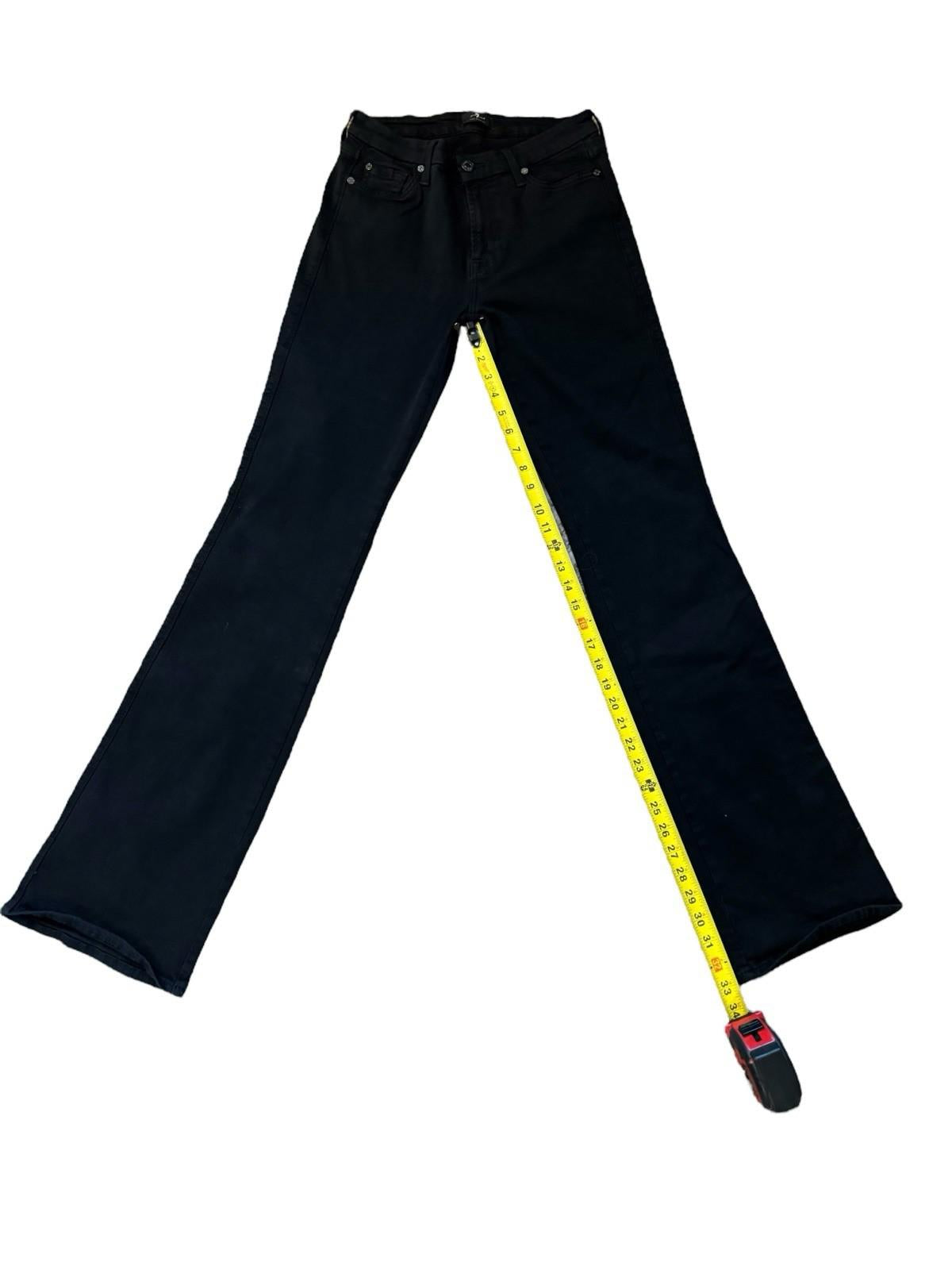 7 For All Mankind Jeans Womens Black Kimmie Bootcut Stretch Size 28 Excellent