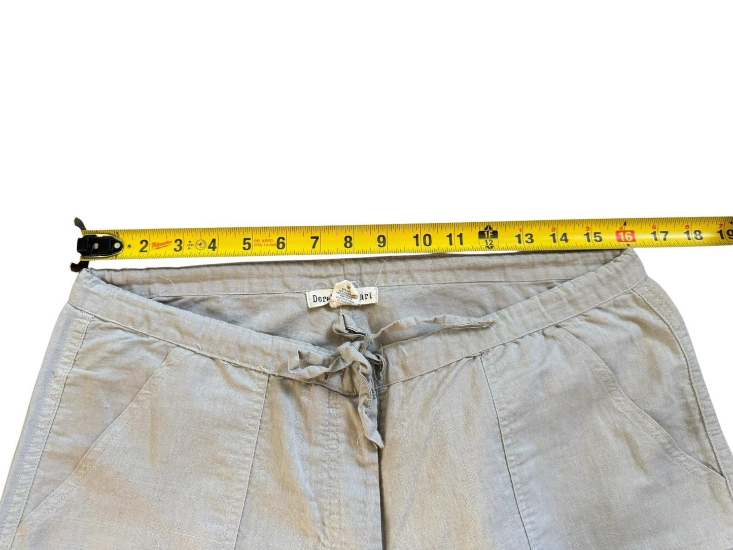 Derek Heart Linen Pants Womens Beige Tan Wide Leg Great For Warm Weather Medium