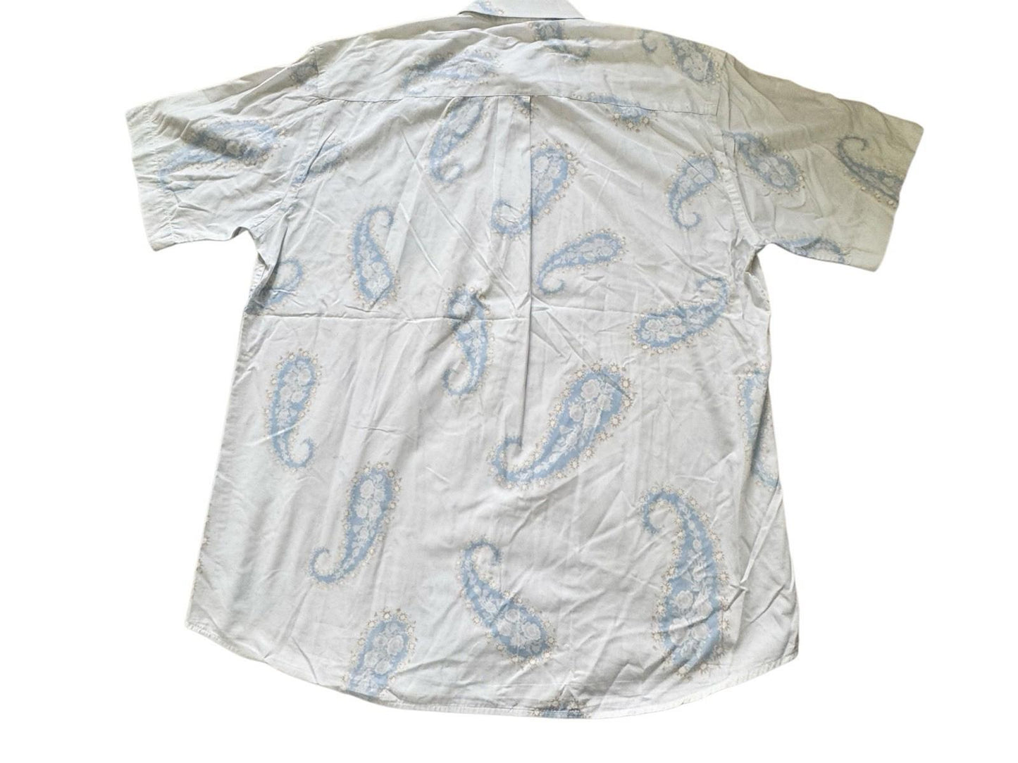 Ted Lapidus Men's Shirt Size Large Amoeba Pattern Short Sleeve Cotton