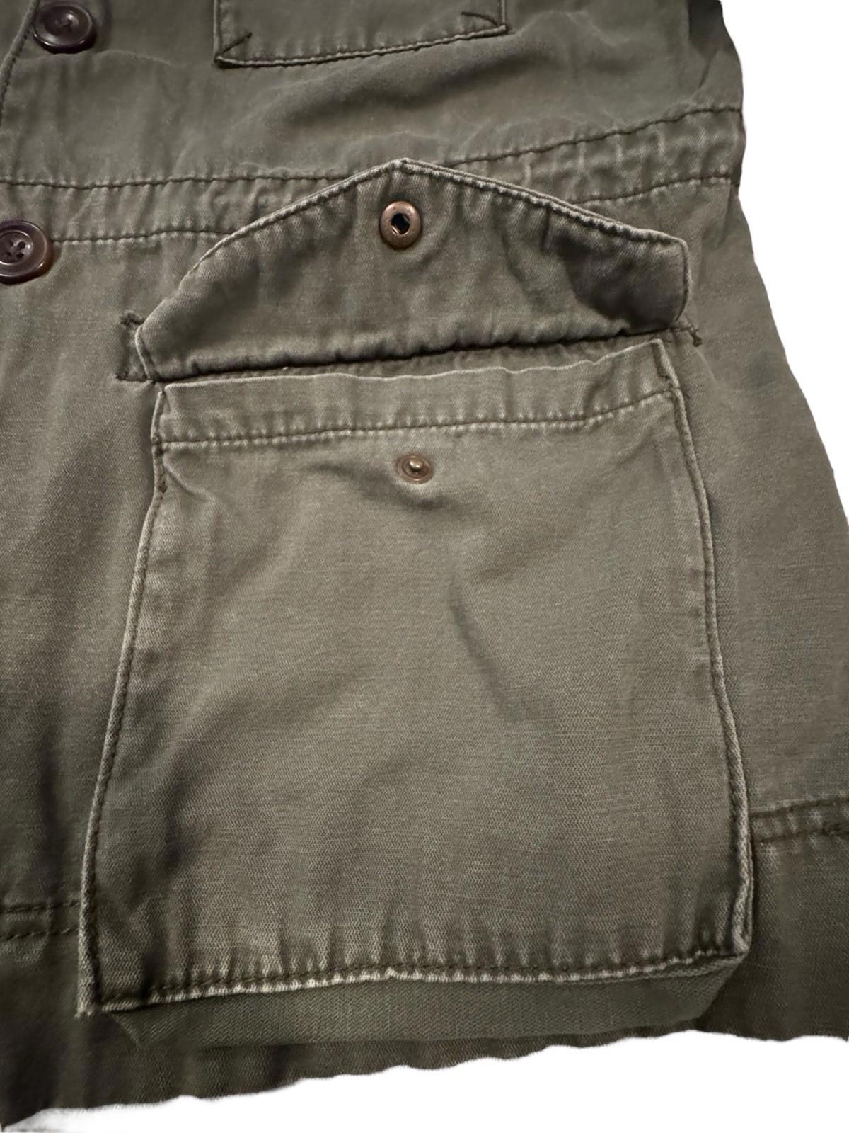 Old Navy Jacket Medium Utility Canvas Military Field Army Olive Long