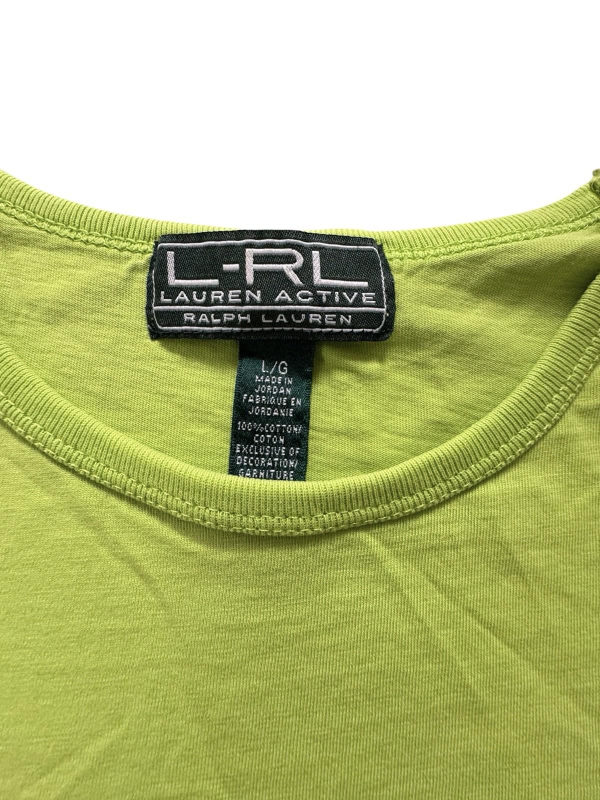 Vintage 1990s LRL Ralph Lauren Women's Green T-Shirt Size Large Made in USA
