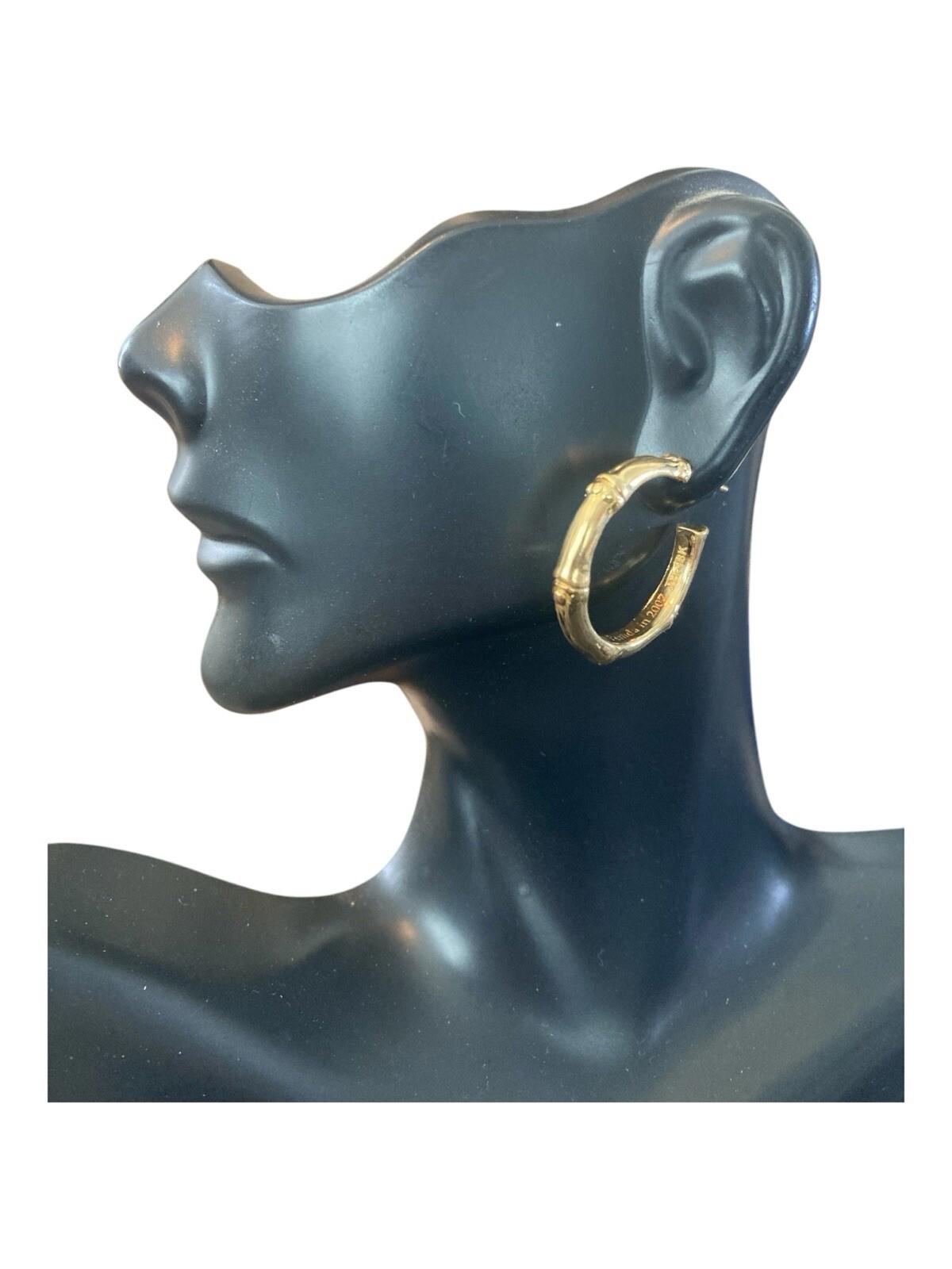 John Hardy 18k Gold Bamboo Earrings