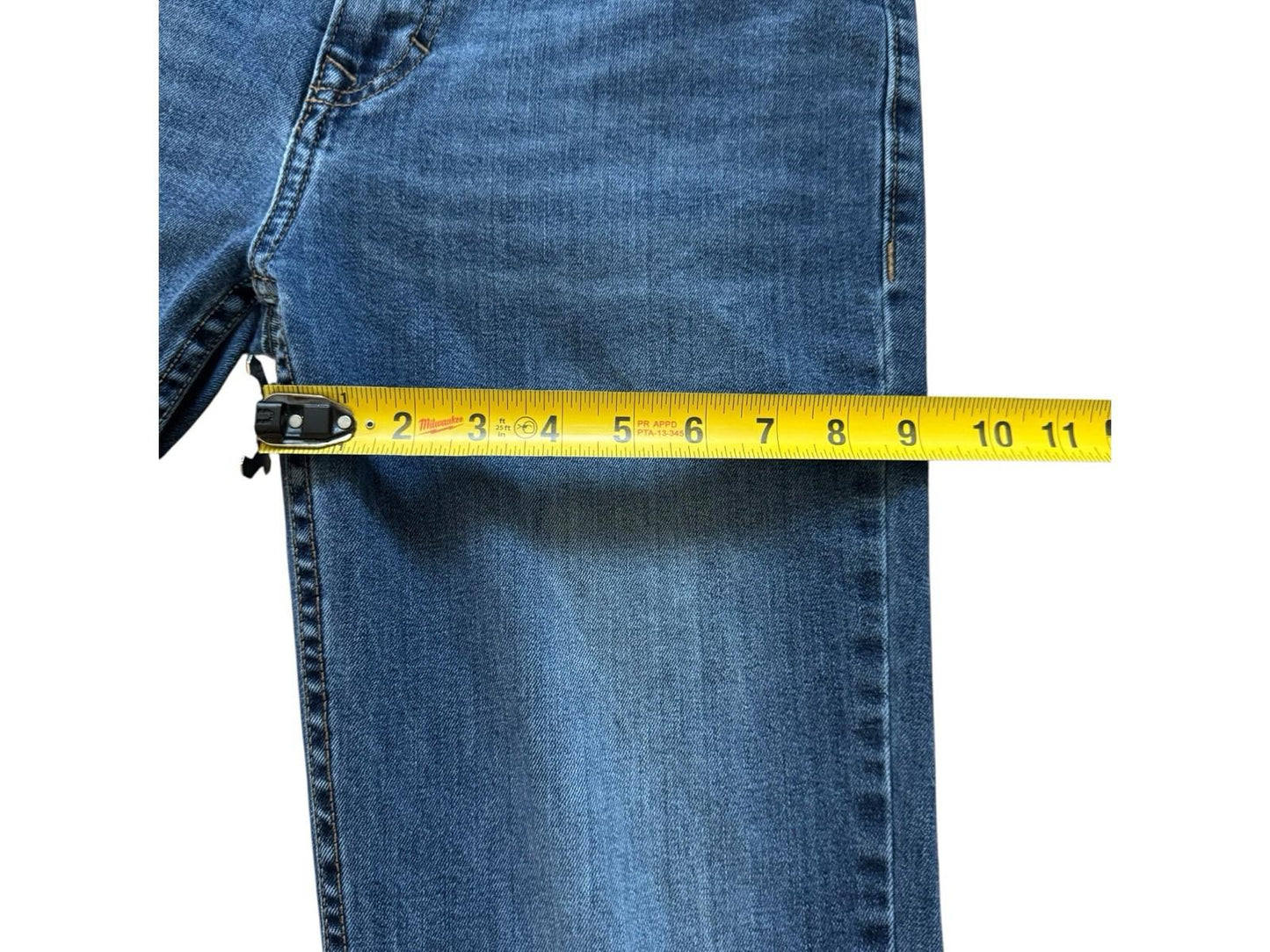 Calvin Klein Size 30X30 Mens Straight Cut Cotton Blue Denim Logo Jeans