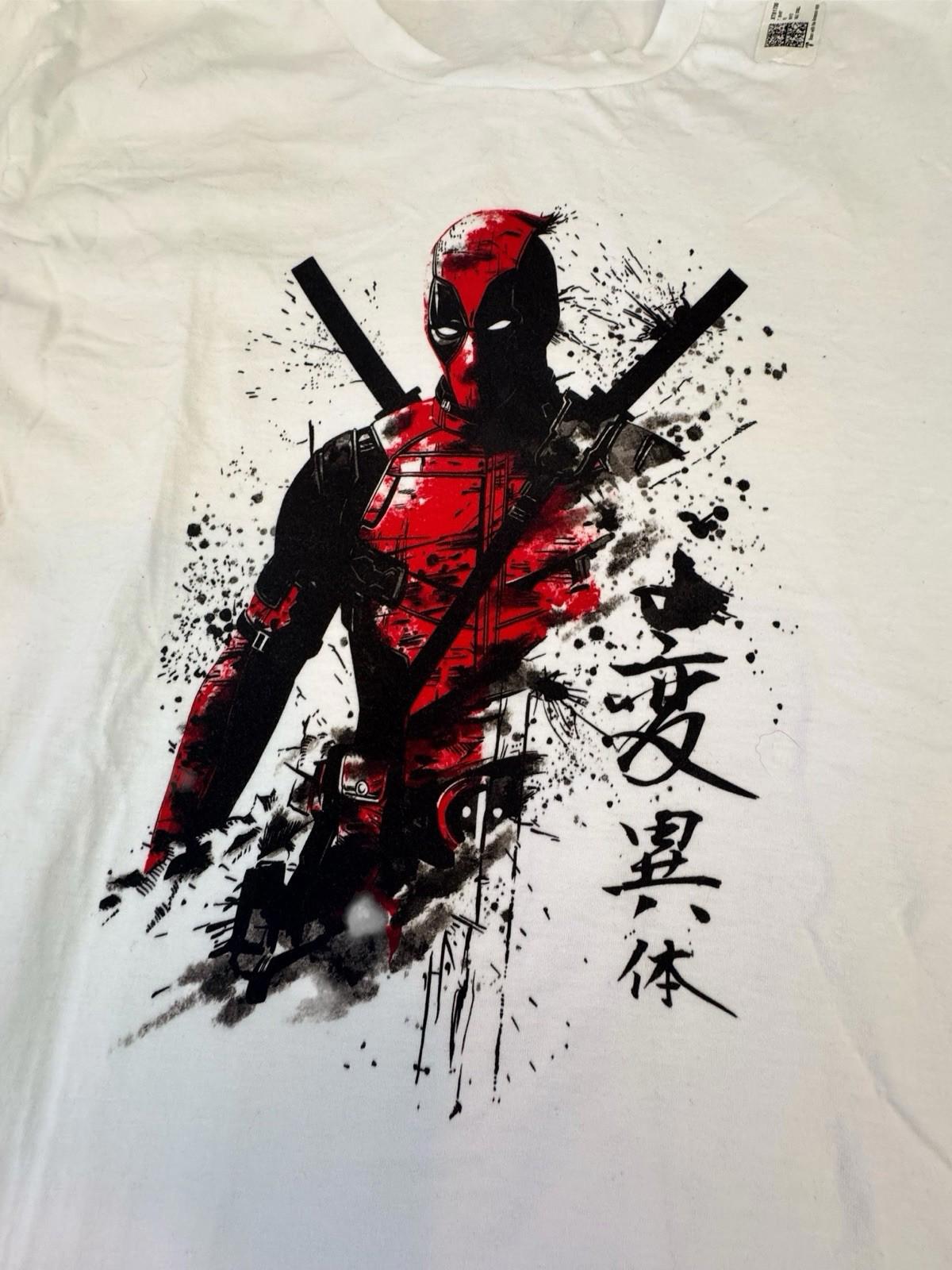 Vintage Y2K Deadpool Graphic T-Shirt Tshirt Tee Japanese Port and Co Small