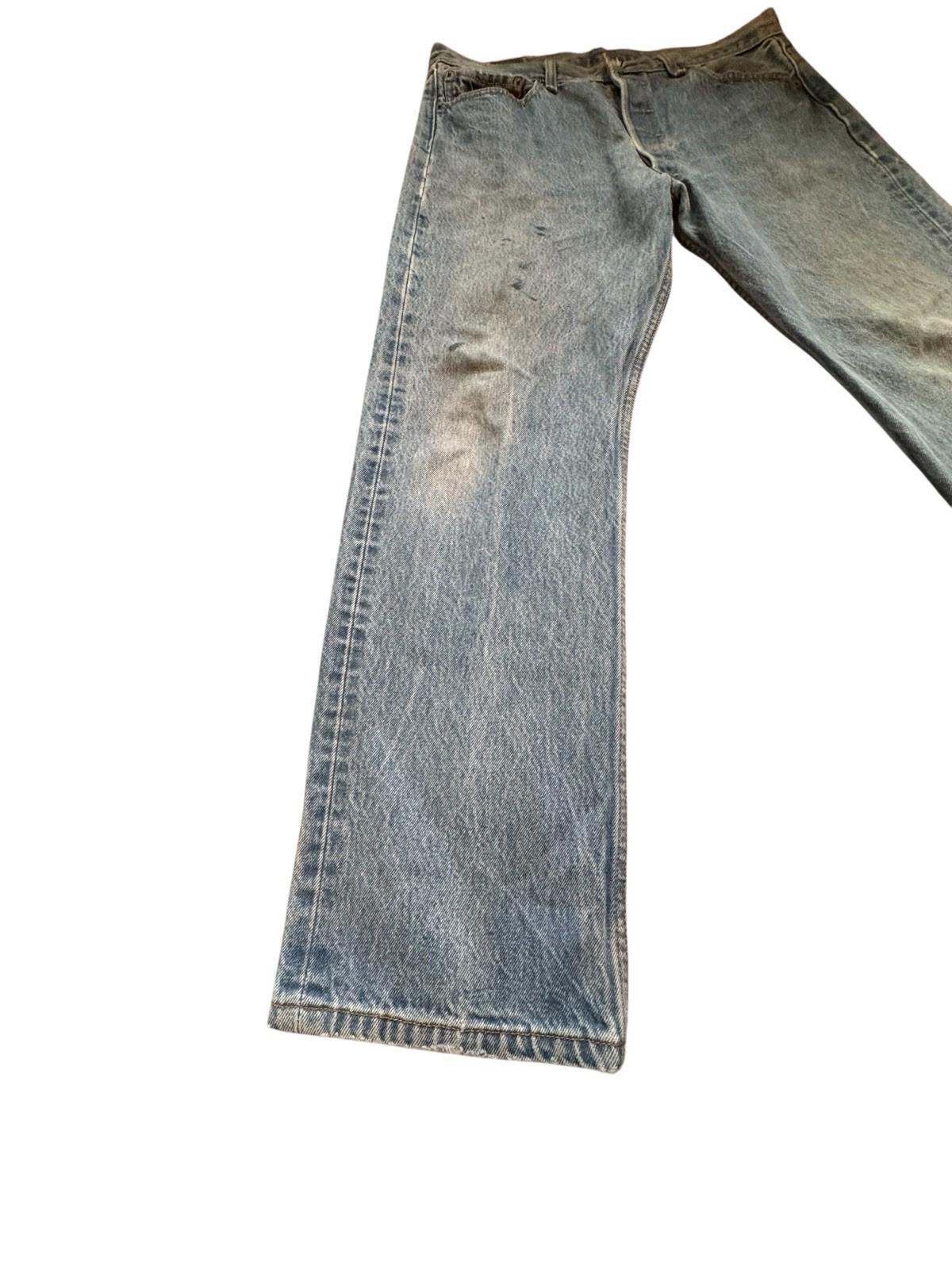 Vintage Mens Levis 501 Button Jeans Fly 35 x 32