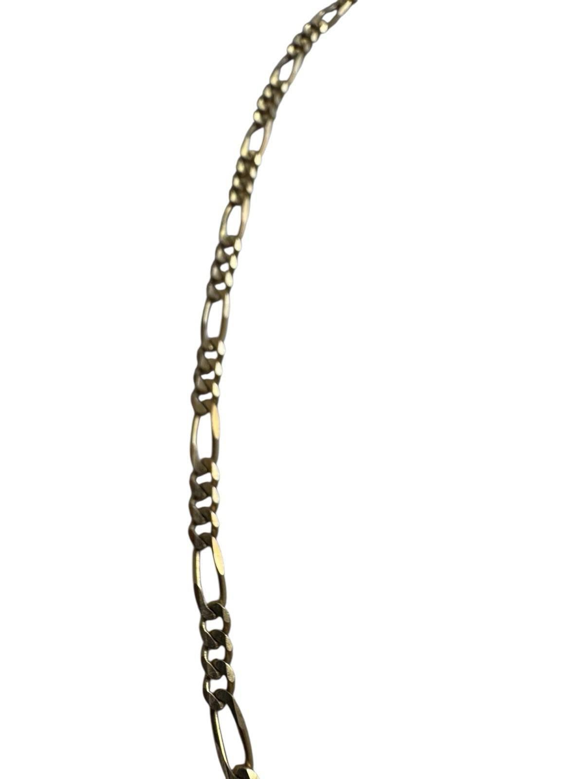 14k Yellow 585 Gold Figaro Link Chain Necklace 20” 13.31g Vintage Estate