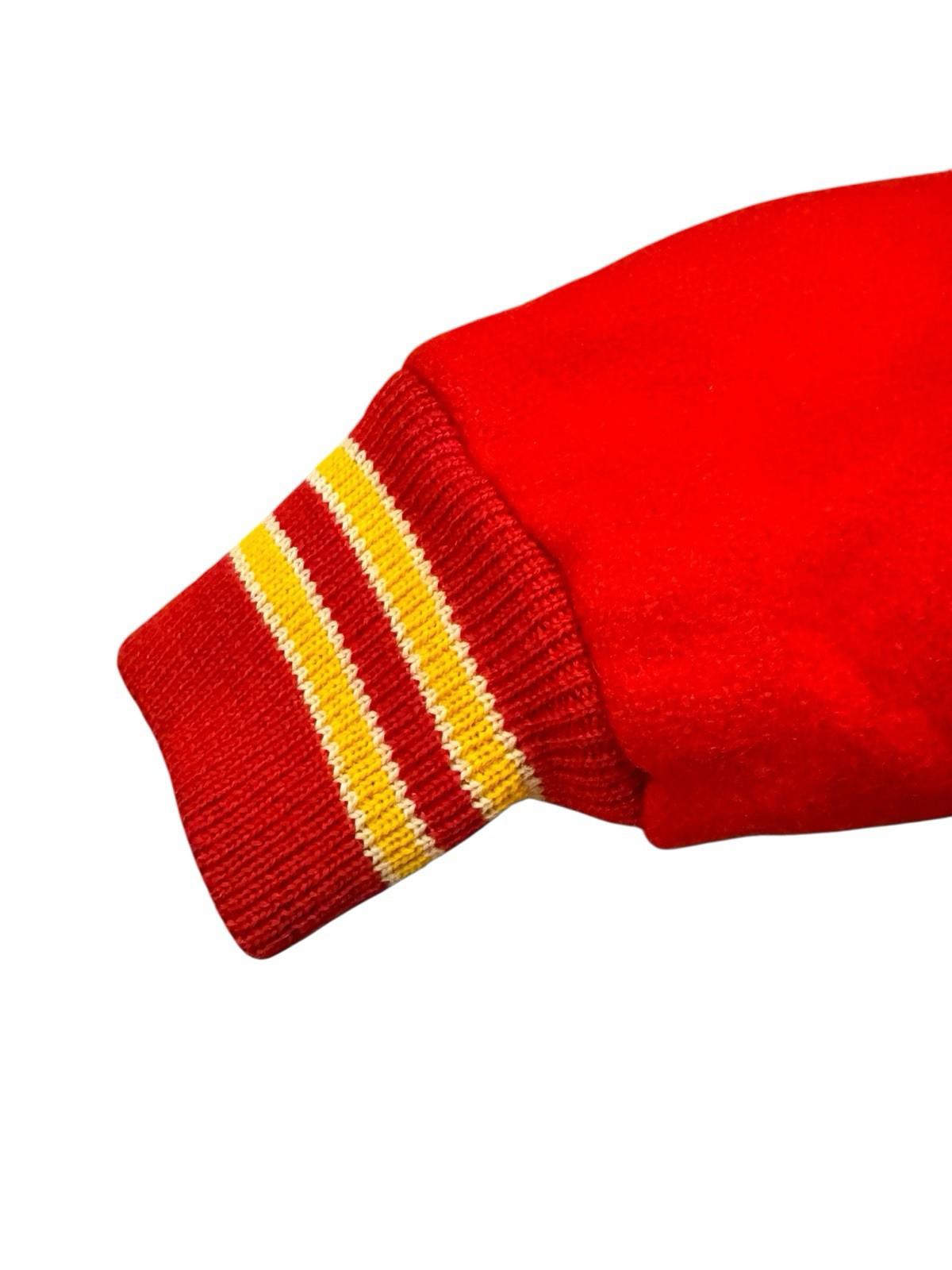 Vintage Skookum Women's Wool Red Yellow Softball JV Varsity Jacket Halloween