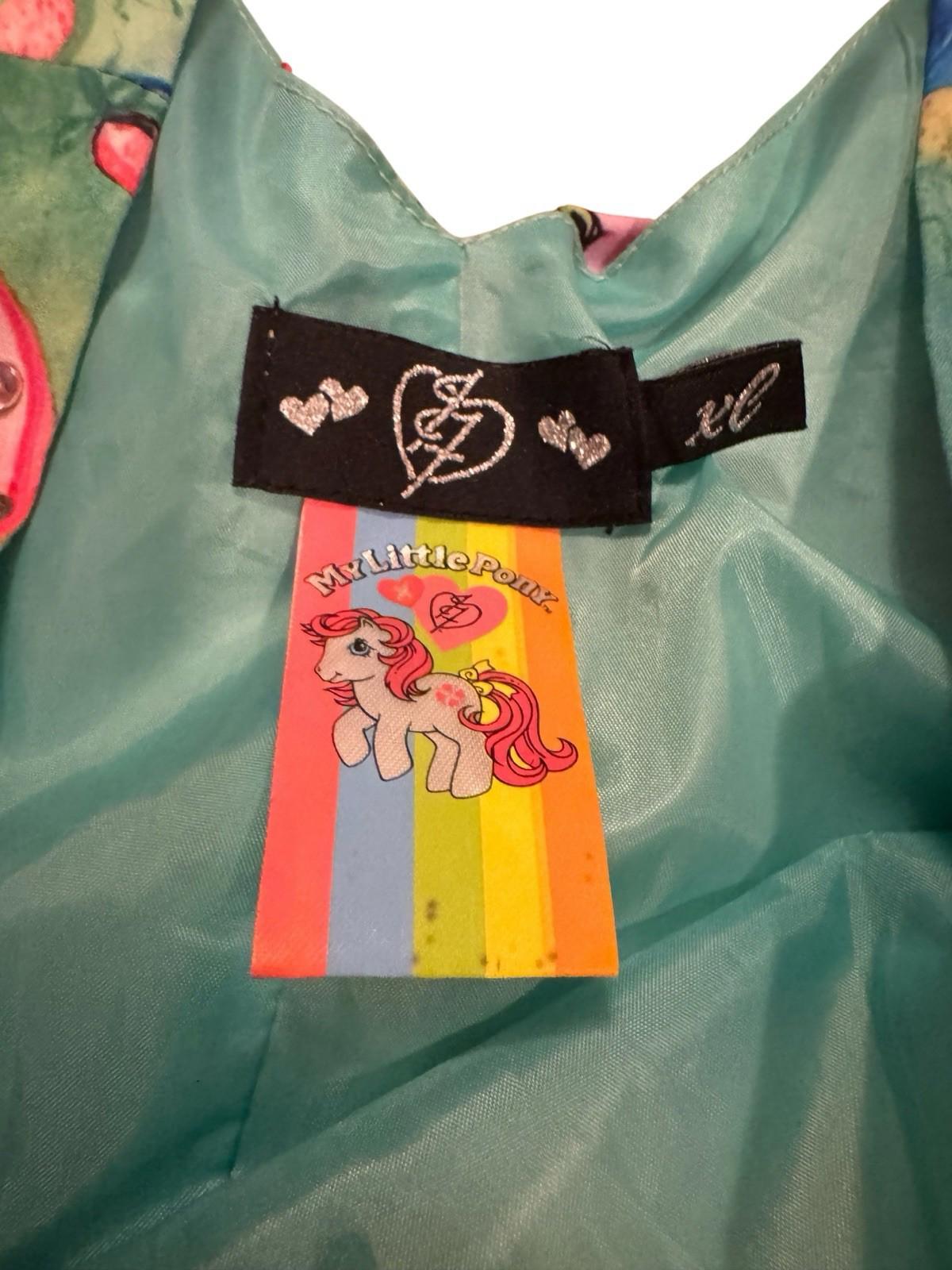 Iron Fist BEDAZZLED My Little Pony Dolls Mini Dress Colorful Drag Kawaii OOAK XL
