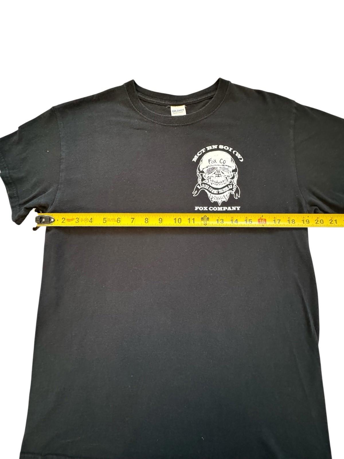 Vintage Fox Co Marine Combat Training Skull TShirt Mens Military Tee Size Medium