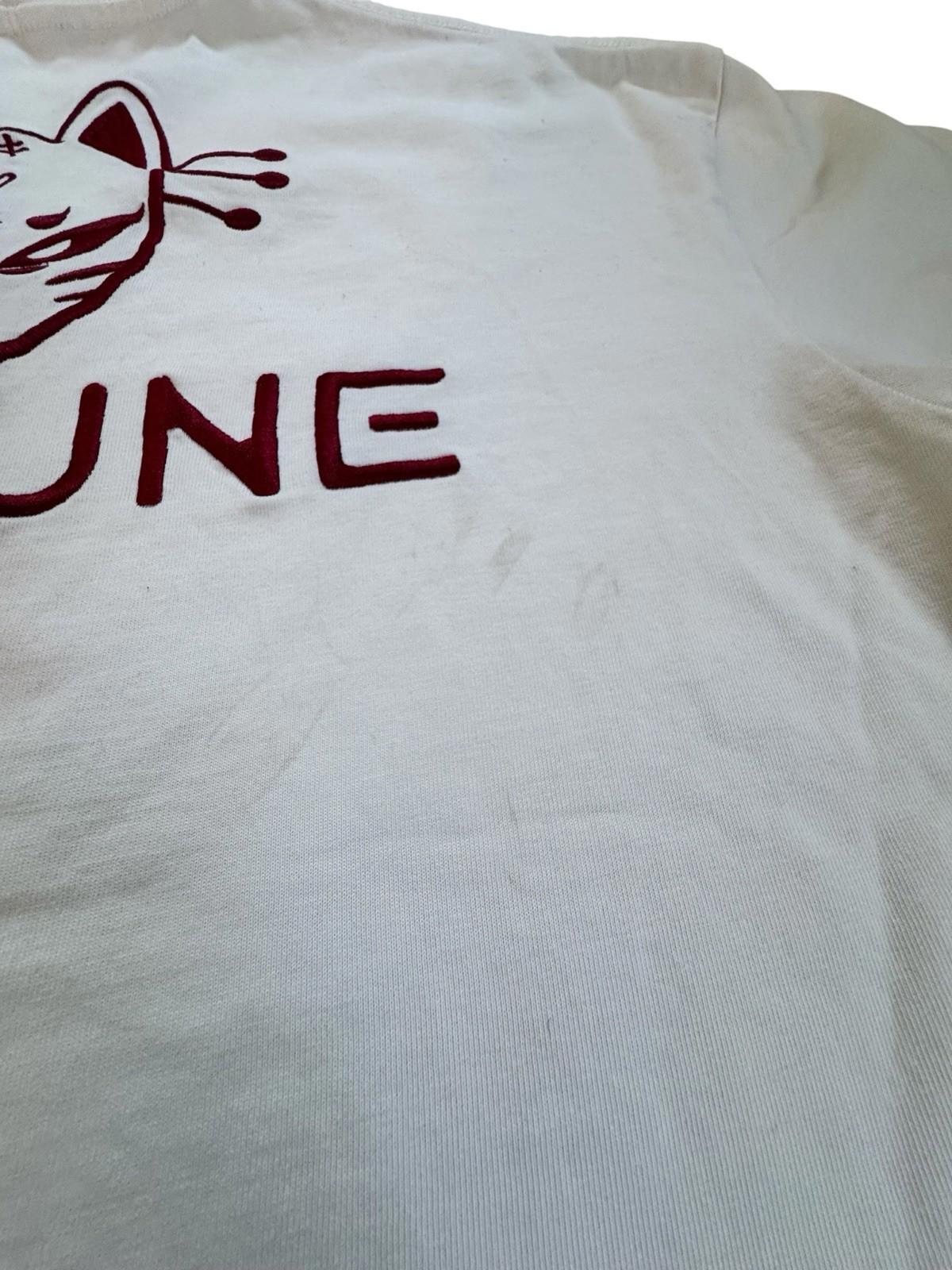 Japanese KITSUNE Heavy White 100% Cotton Mens TShirt Check Dimensions XS