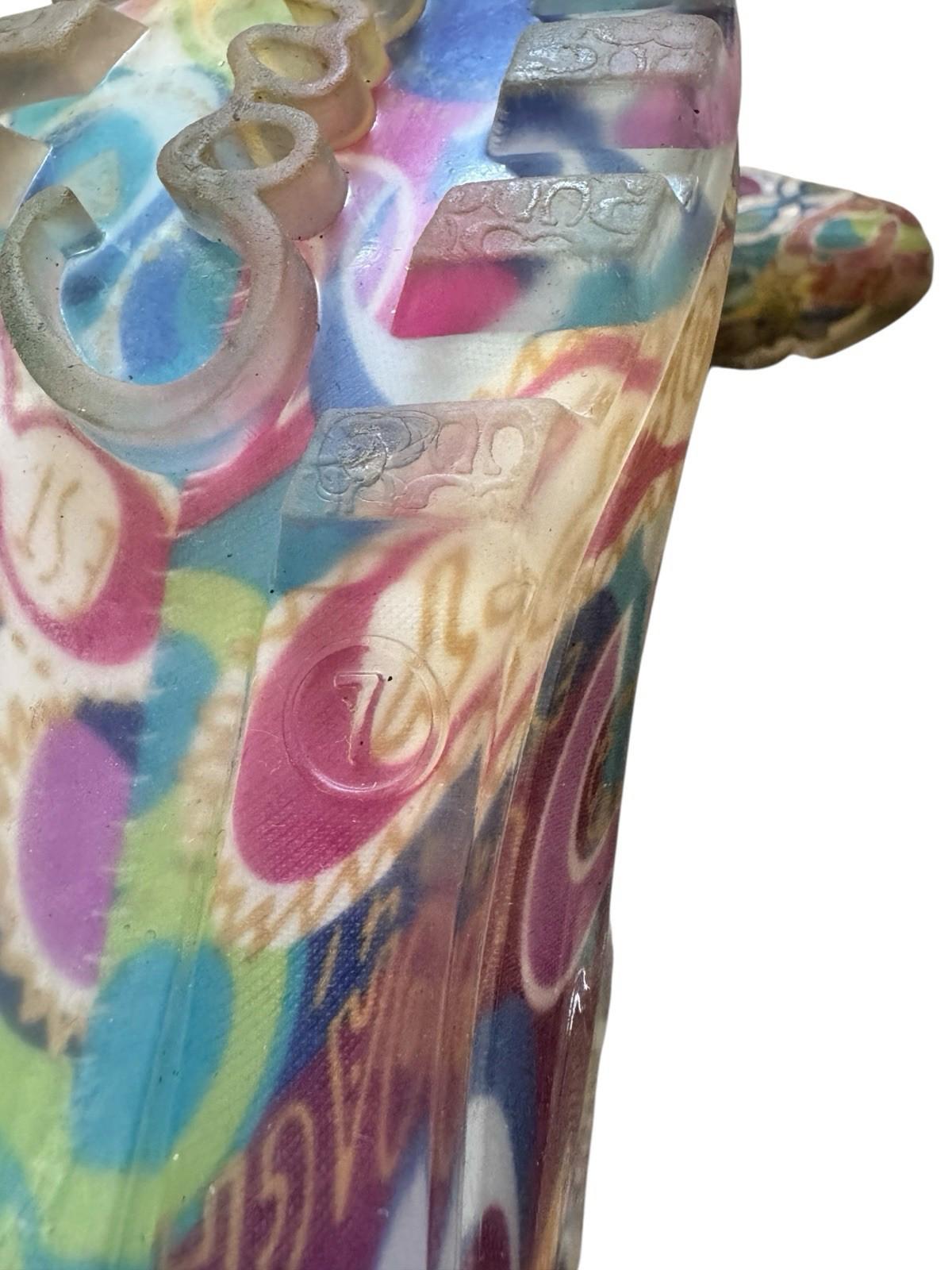 Coach Limited Edition Poppy Graffiti Colorful Rain Boots Size 7