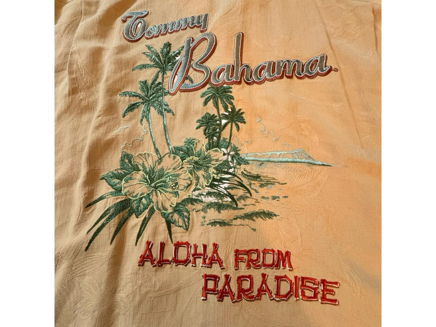 Tommy Bahama 100% Silk Incredible Hawaiian Aloha Mens Button Down Shirt XL