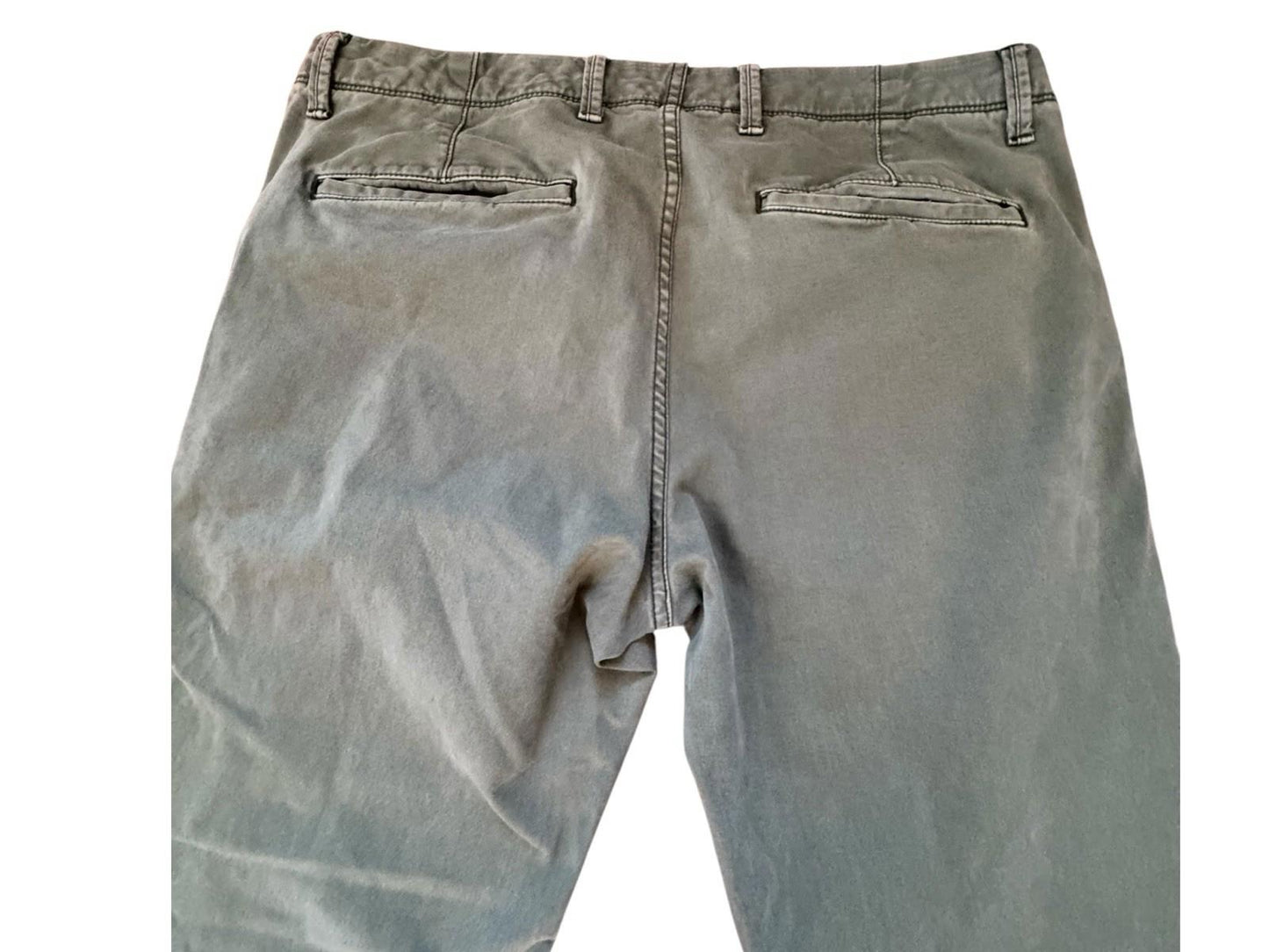 Vintage GAP KHAKIS Slim Y2K Army Green Chino Pants Mens 34 x 30