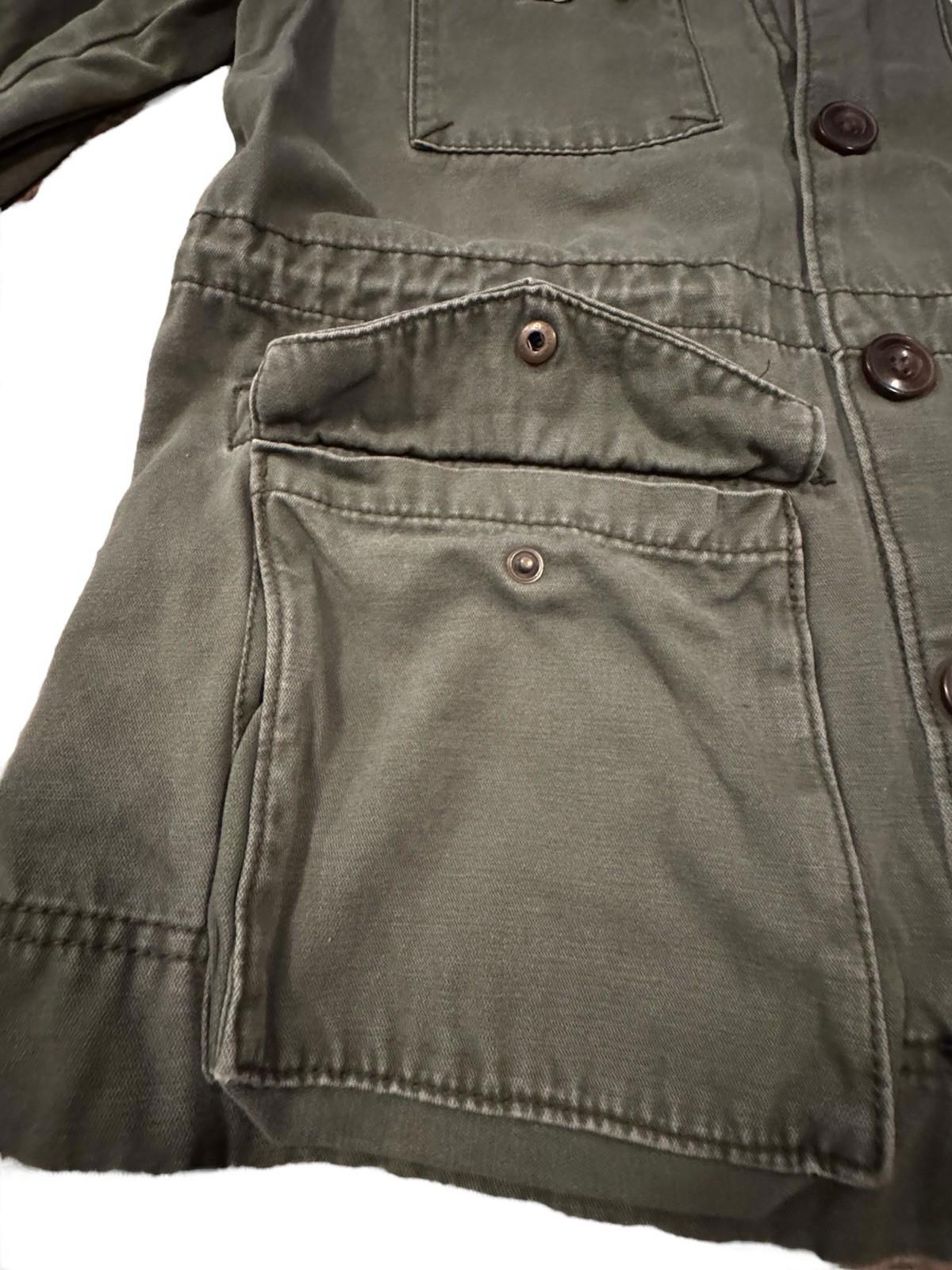 Old Navy Jacket Medium Utility Canvas Military Field Army Olive Long