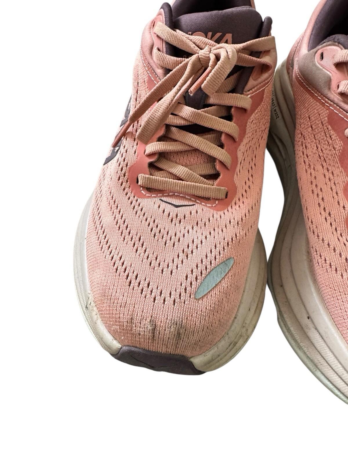 HOKA ONE ONE Bondi 8 Women's Sneakers Pink Size 7.5 B Width