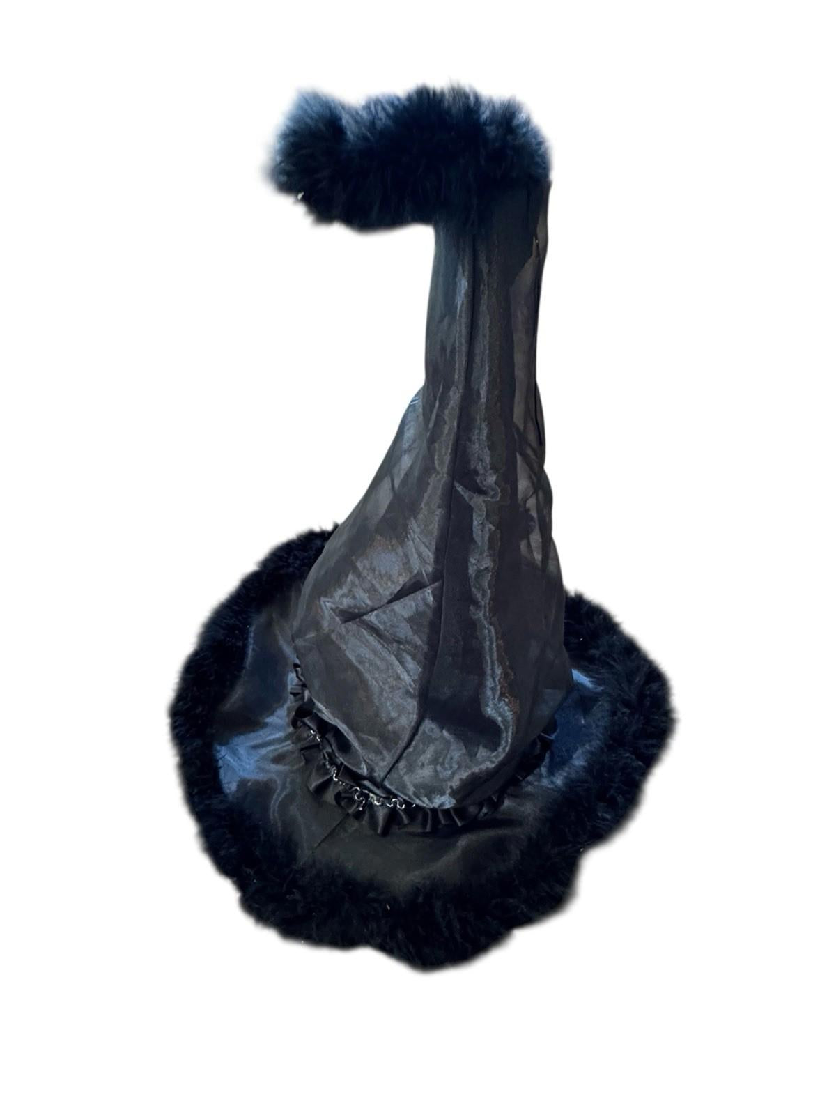 Wayne M Kleski Halloween Costume Designer Witch Hat With Purple Flowers