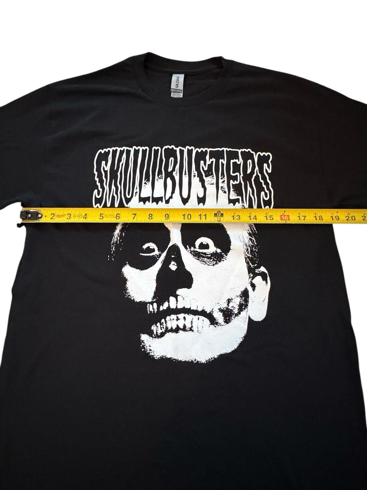 Vintage 1990s Skullbusters Skull Skeleton Punk Rock Band Tshirt Size Medium