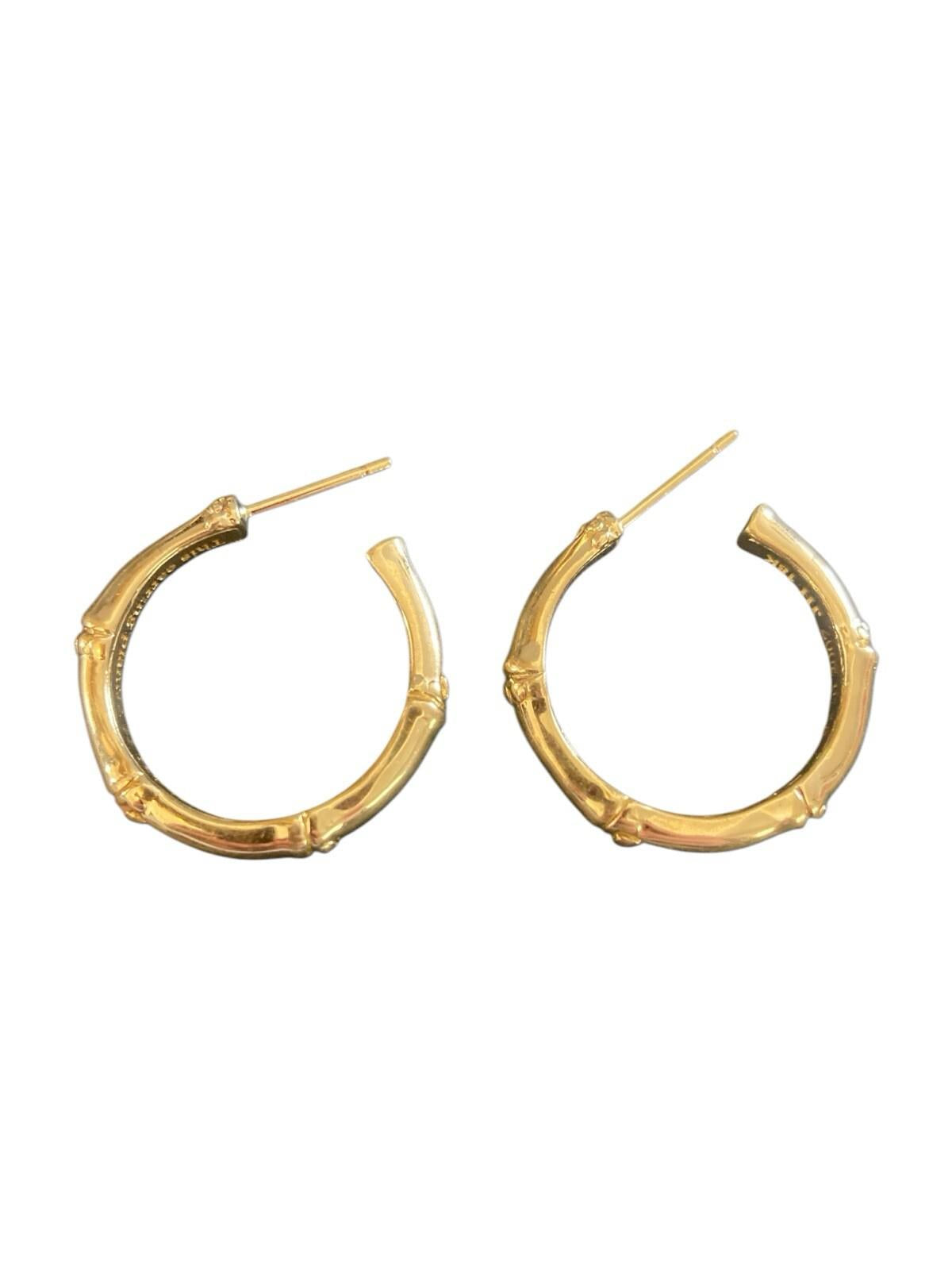 John Hardy 18k Gold Bamboo Earrings