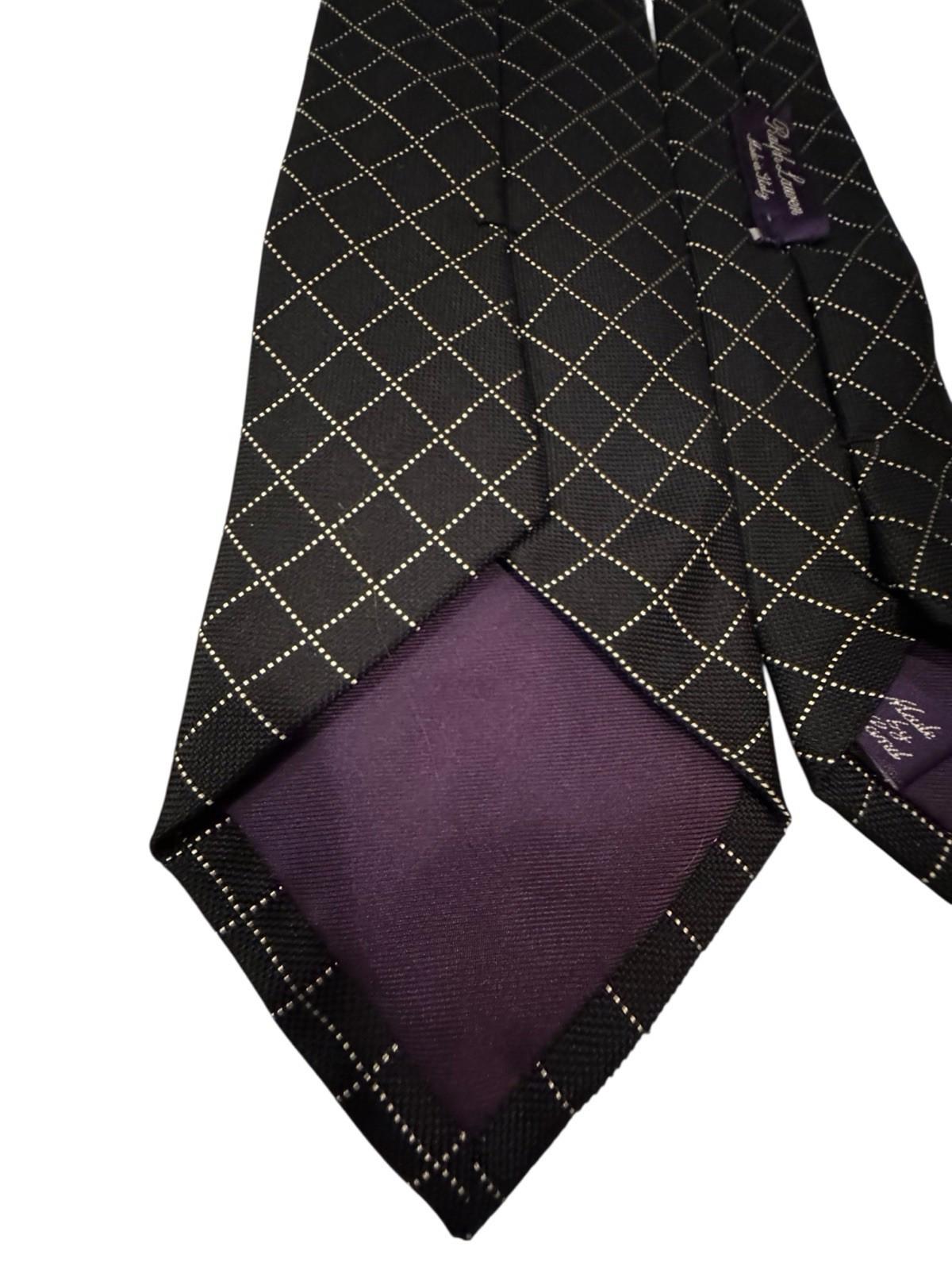 HANDSOME SOPHISTICATED RALPH LAUREN PURPLE LABEL SILK TIE HAND MADE IN ITALY