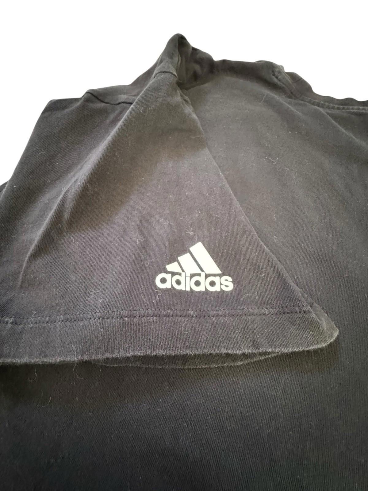 ADIDAS Logo Men's Women's Unisex Black Tshirt Tee Shirt Medium 24" Length