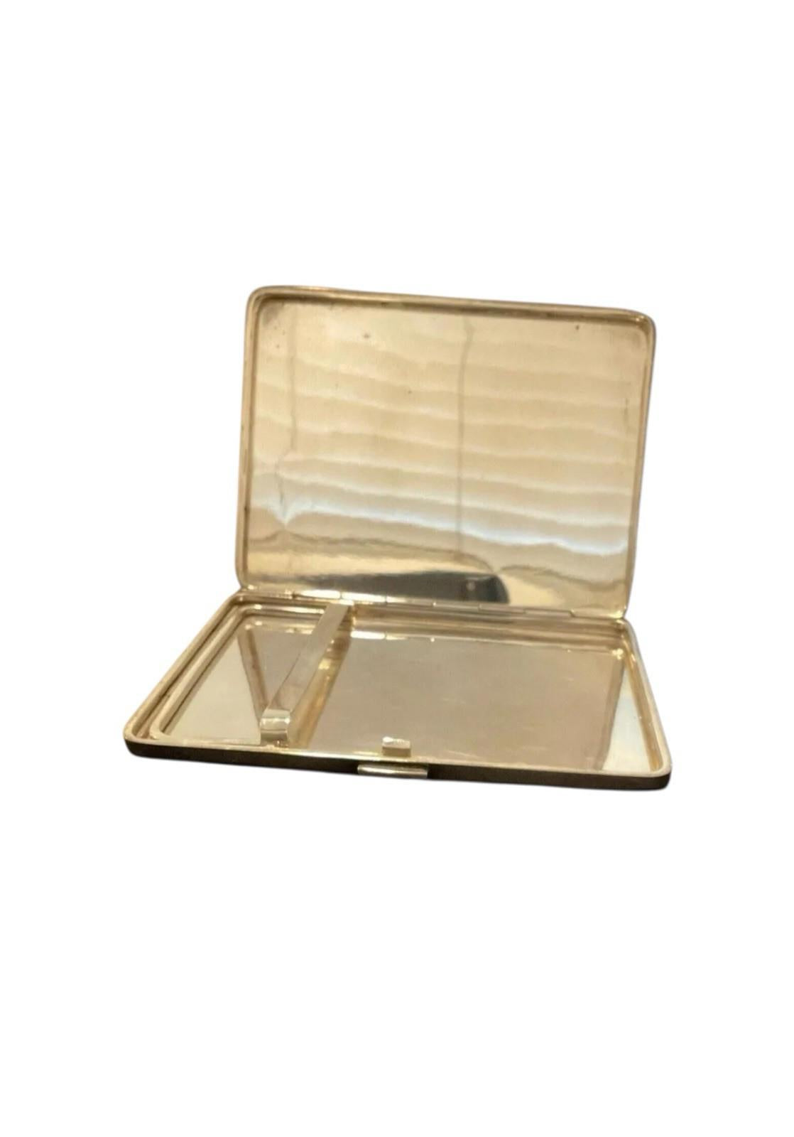Deco Tiffany Italy Sterling Silver Cigarette Business Card Carrying Case 178g