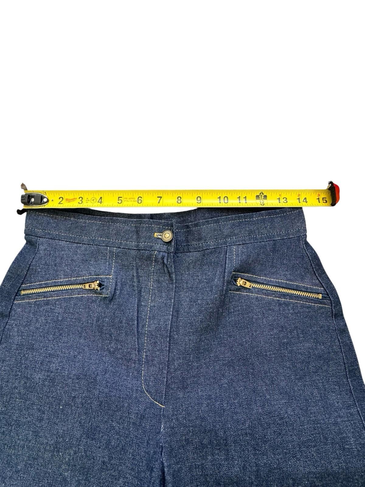 Rare Vintage BACI Stretch Jeans Dead Stock Size 8 Hippy 1970s Zipper Pockets