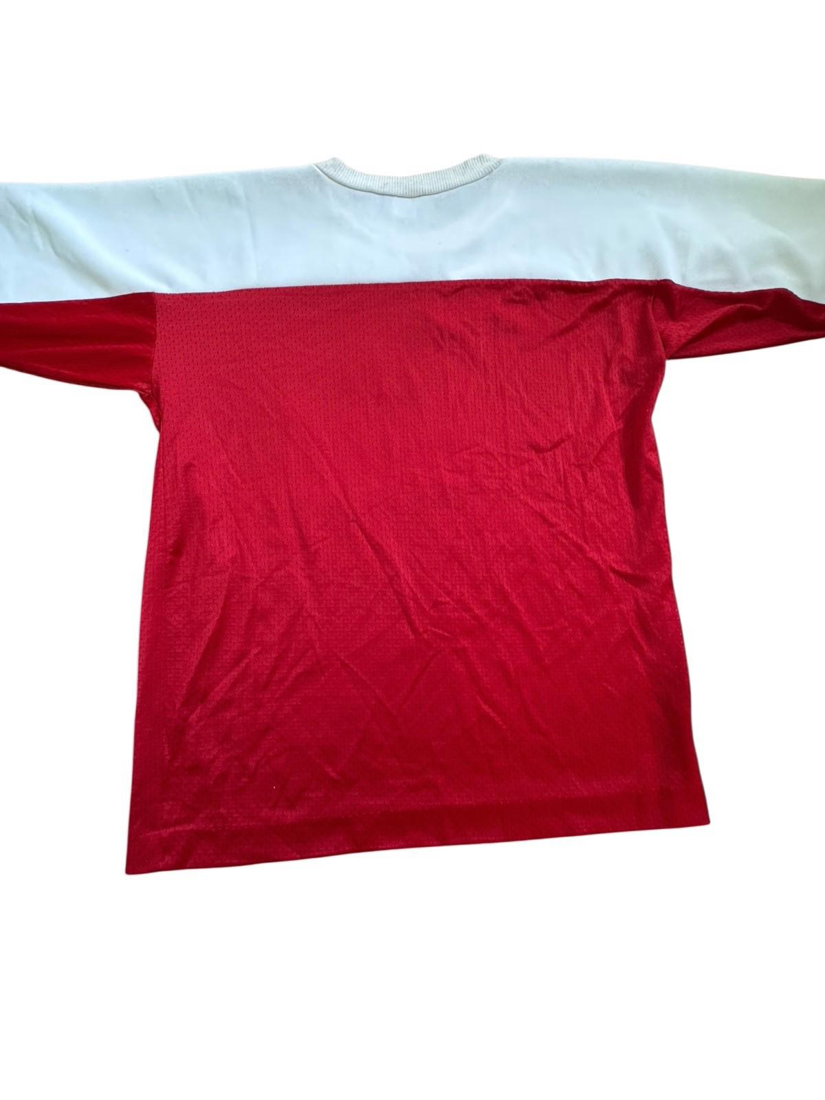 Vtg 60s Artex Engineers Cotton Polyester USA Made Red White Jersey Size M