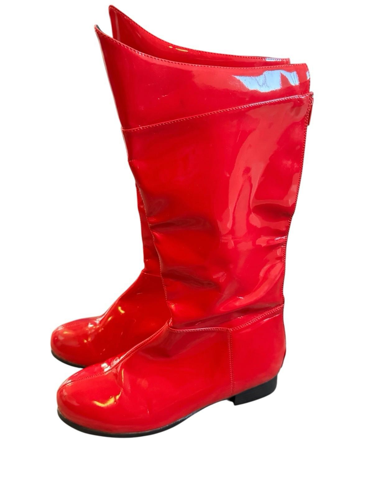 Funtasma Drag Knee High Zipper Superhero Boots Hero Halloween Mens Small 8/9