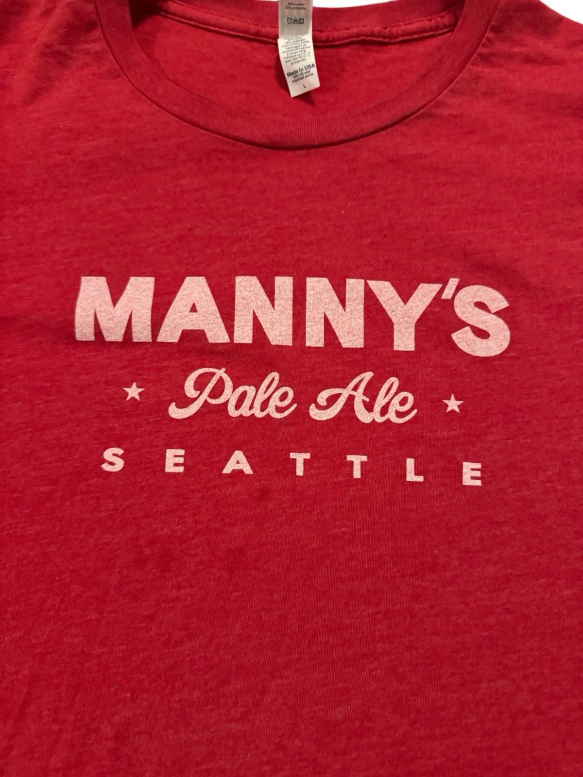 Georgetown Brewing Manny's Pale Ale Seattle Washington T-Shirt Size Large