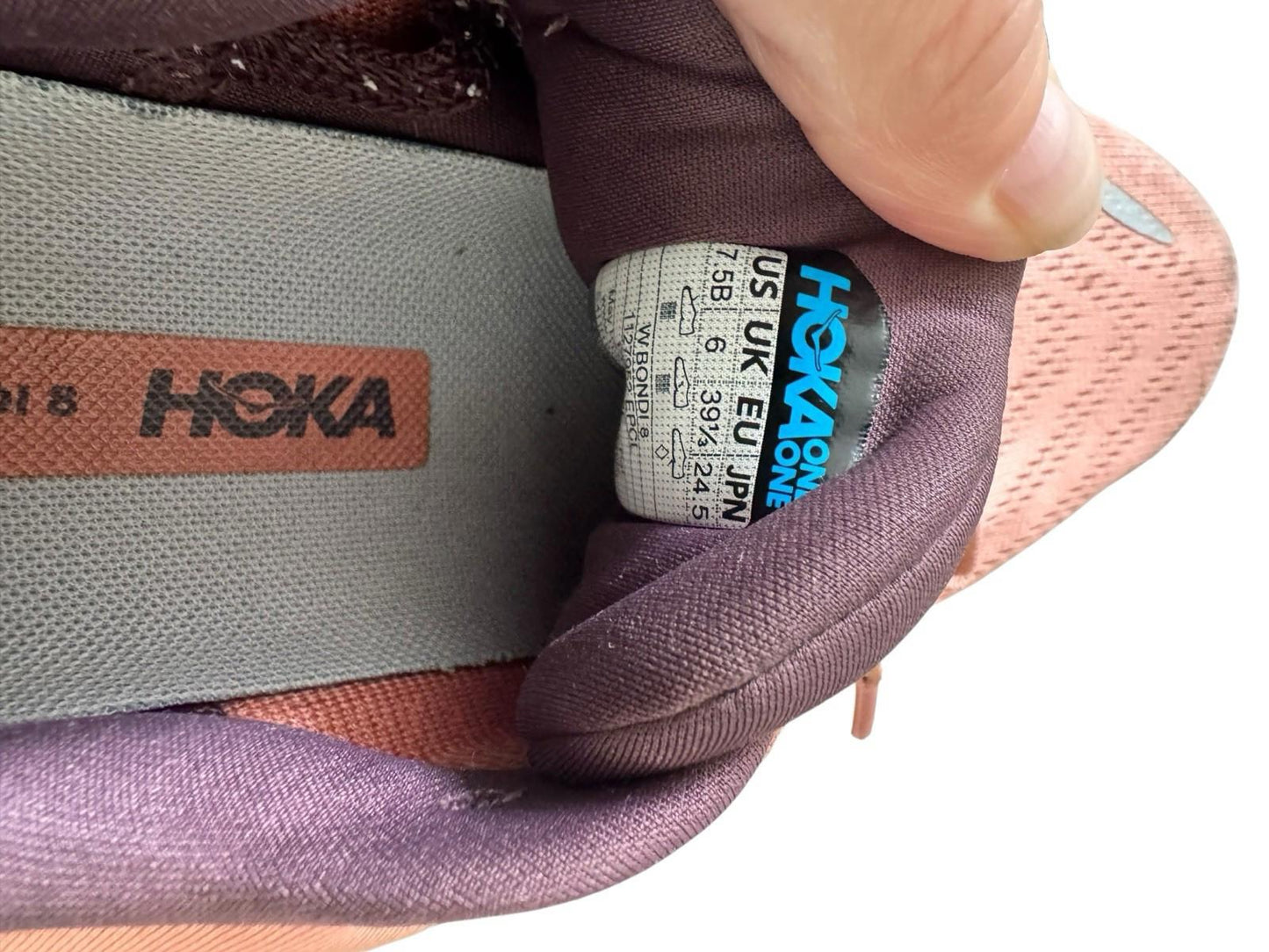 HOKA ONE ONE Bondi 8 Women's Sneakers Pink Size 7.5 B Width