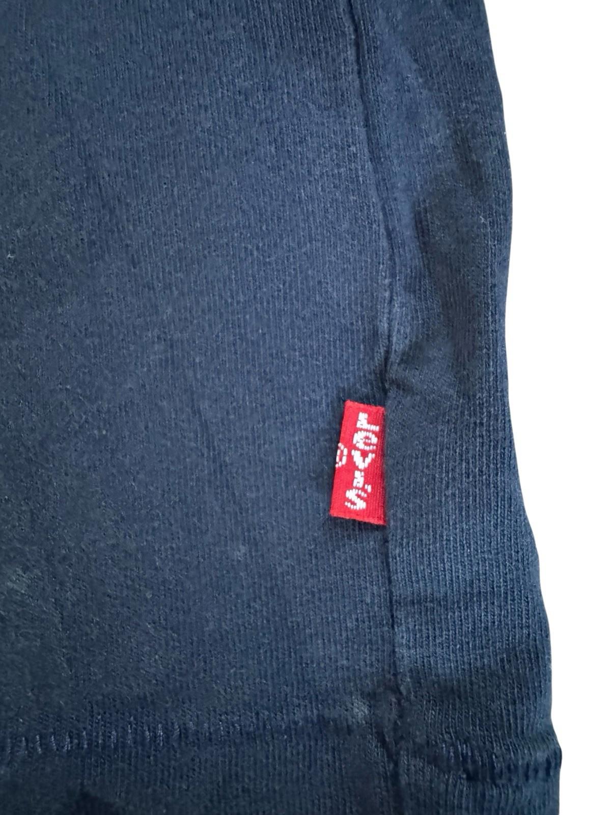 LEVIS 501 T-Shirt Blue With Red Letters Size Medium LEVIS Graphic Shirt