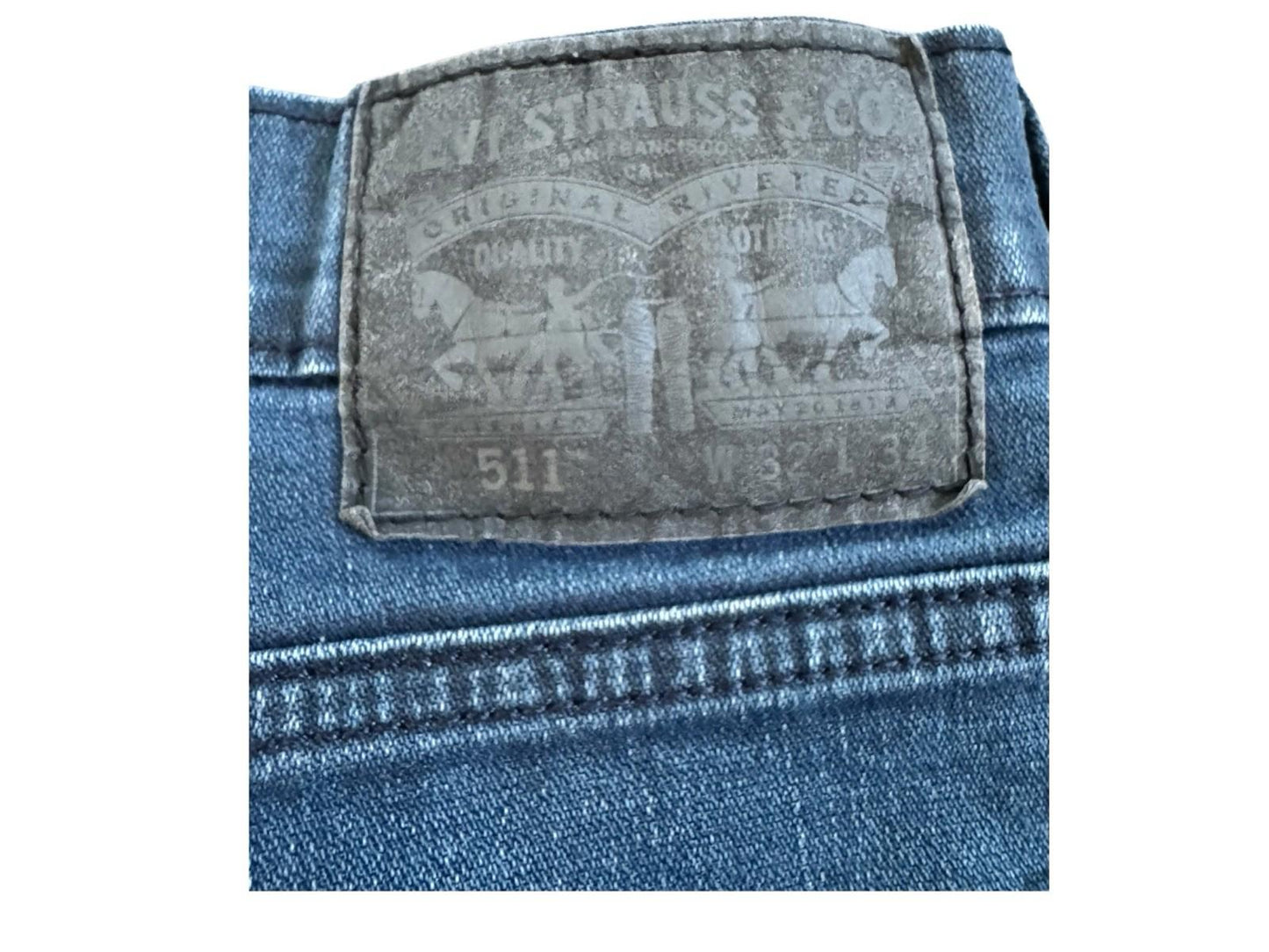 Levis 511 Indigo Blue Jeans Size 32 x 34 Denim Excellent Condition