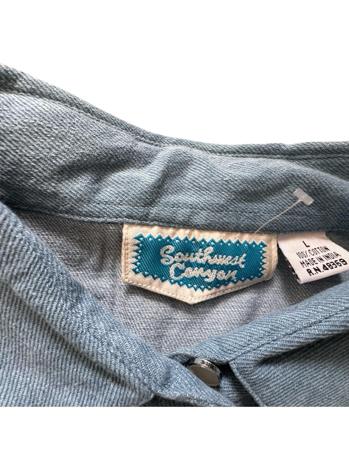 Vintage Southwest Canyon Unisex Long Sleeve Button Down RODEO Shirt Large
